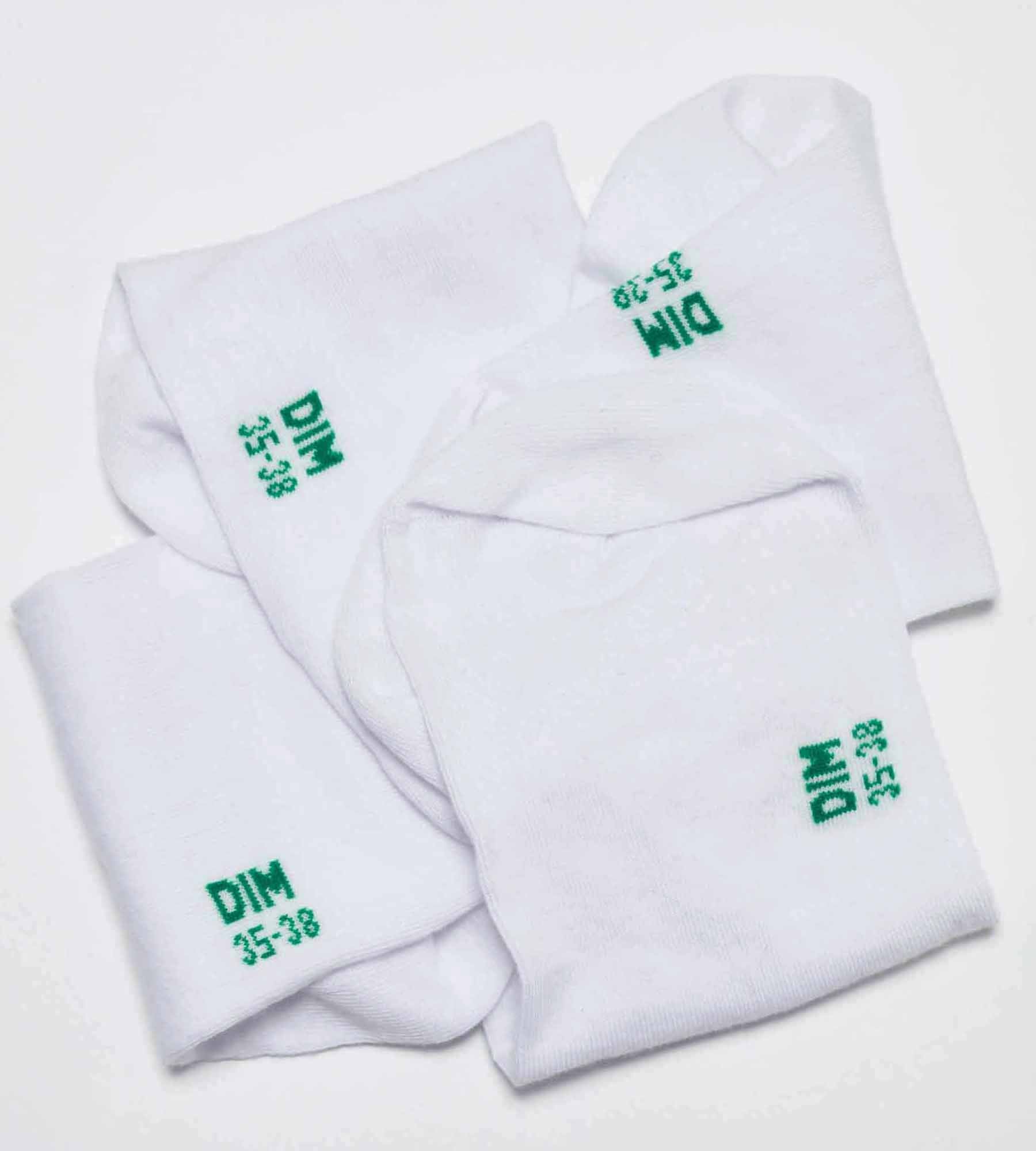 Pack of 2 Cotton Ankle Socks in White - Image 3