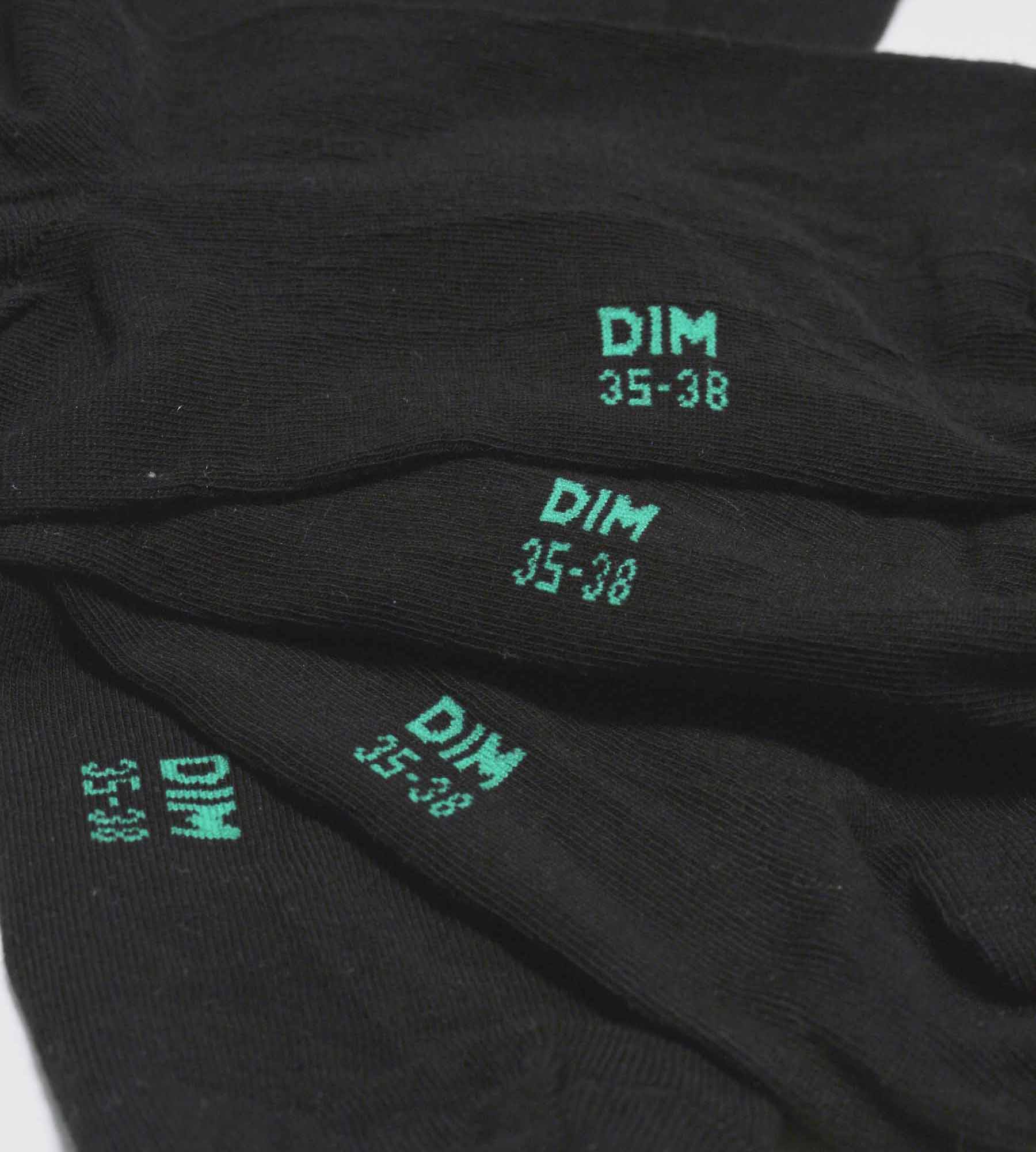 Pack of 2 pairs of black women's socks in organic cotton Dim Good - Image 3