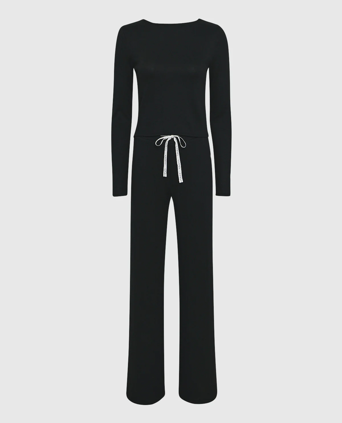 Pajama Pant with Logo Drawstring in Smoulder Black - Image 3