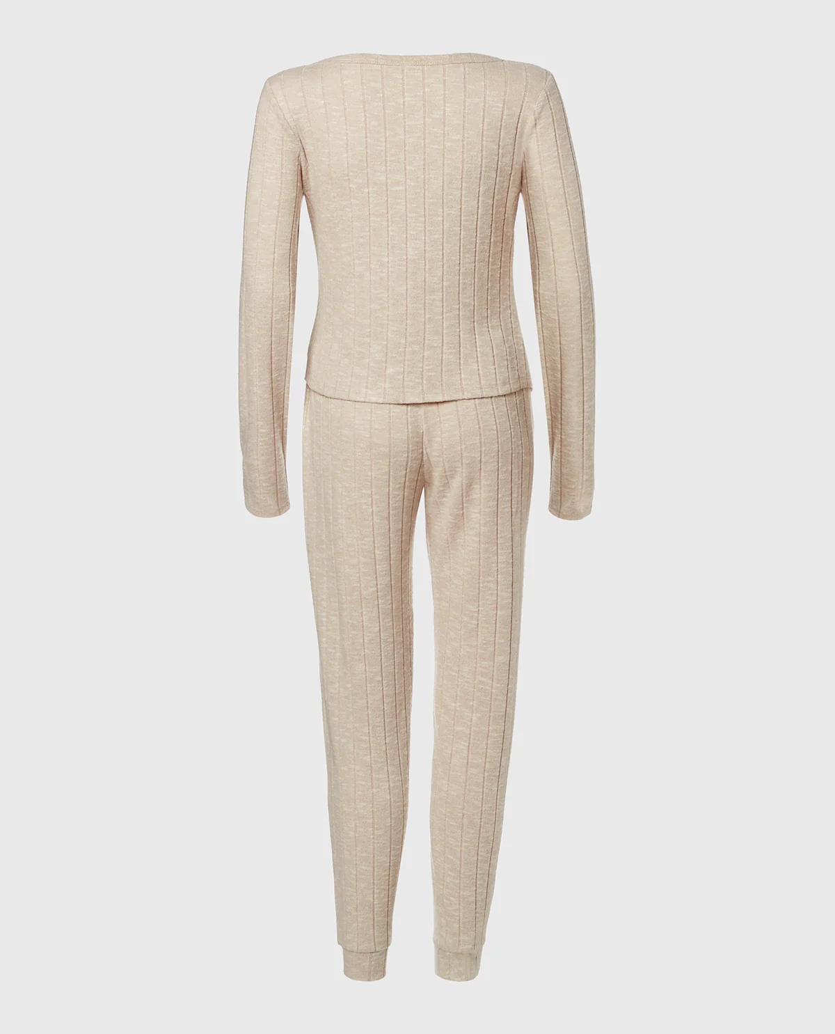 PJ Set with LS Logo Patch in Cozy Light Oatmeal - Image 5
