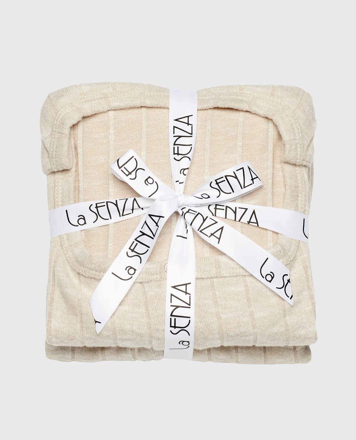 PJ Set with LS Logo Patch in Cozy Light Oatmeal - Image 6