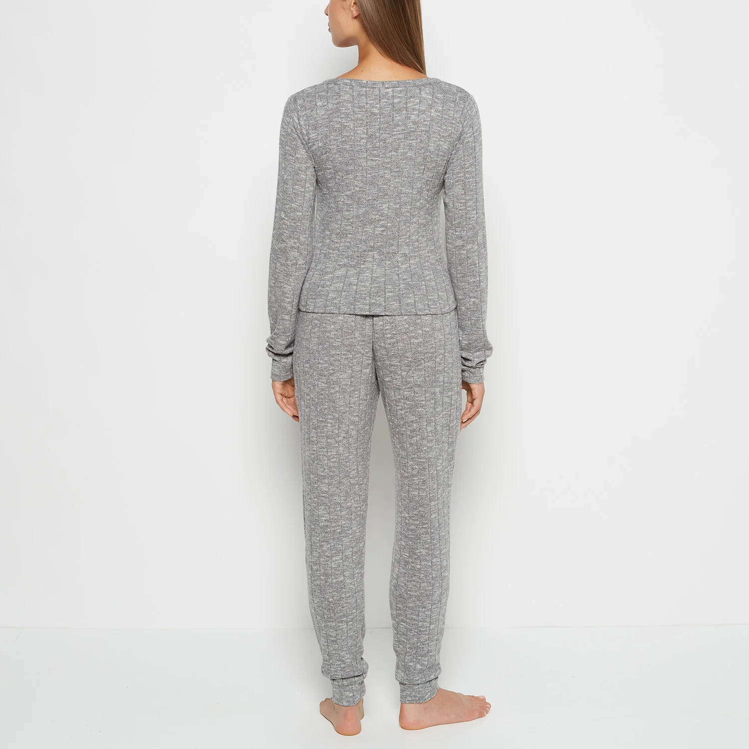 PJ Set with LS Logo Patch in Light Grey Cozy - Image 3