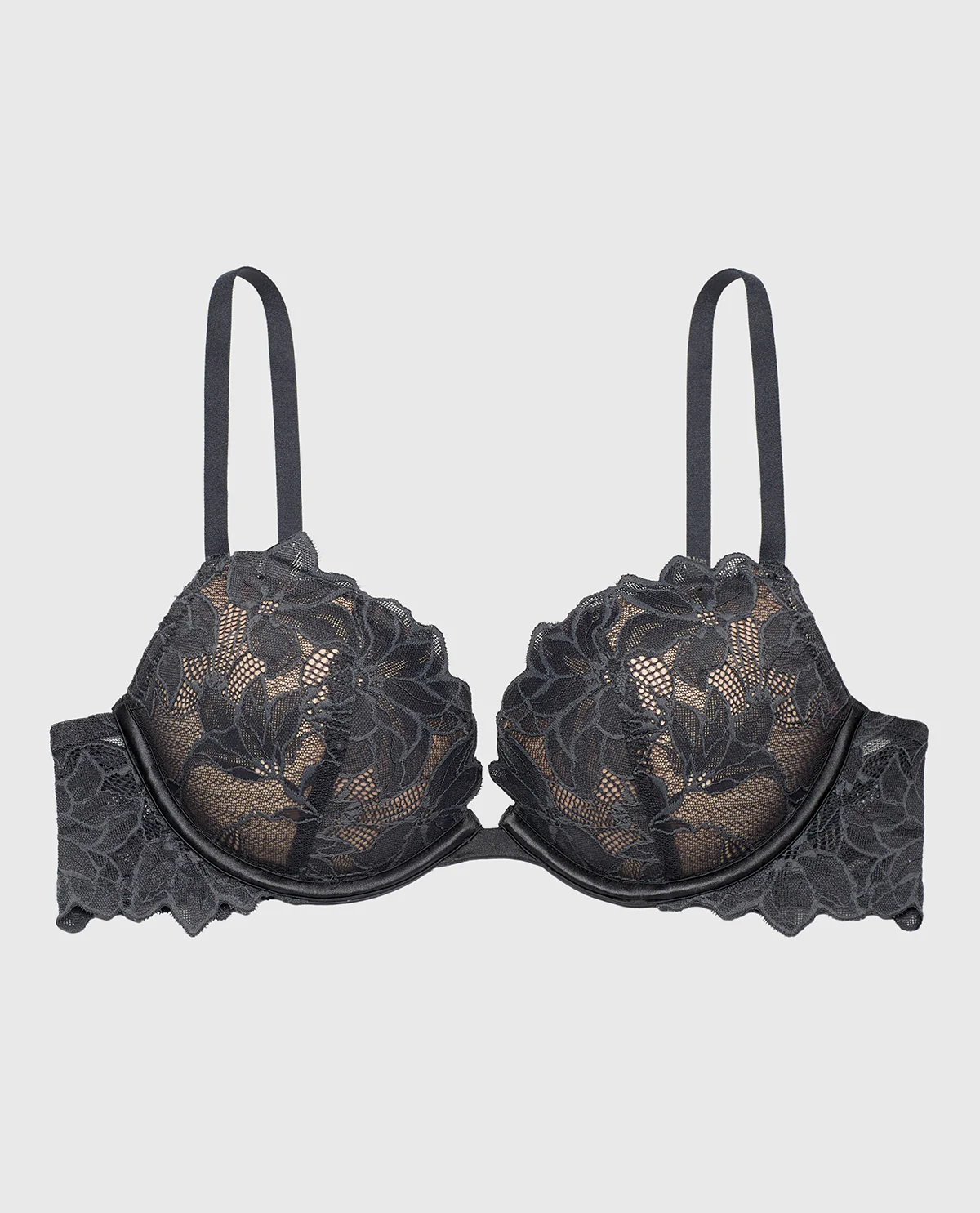 Push up bra with all over Reverie Lace in Ebony - Image 5