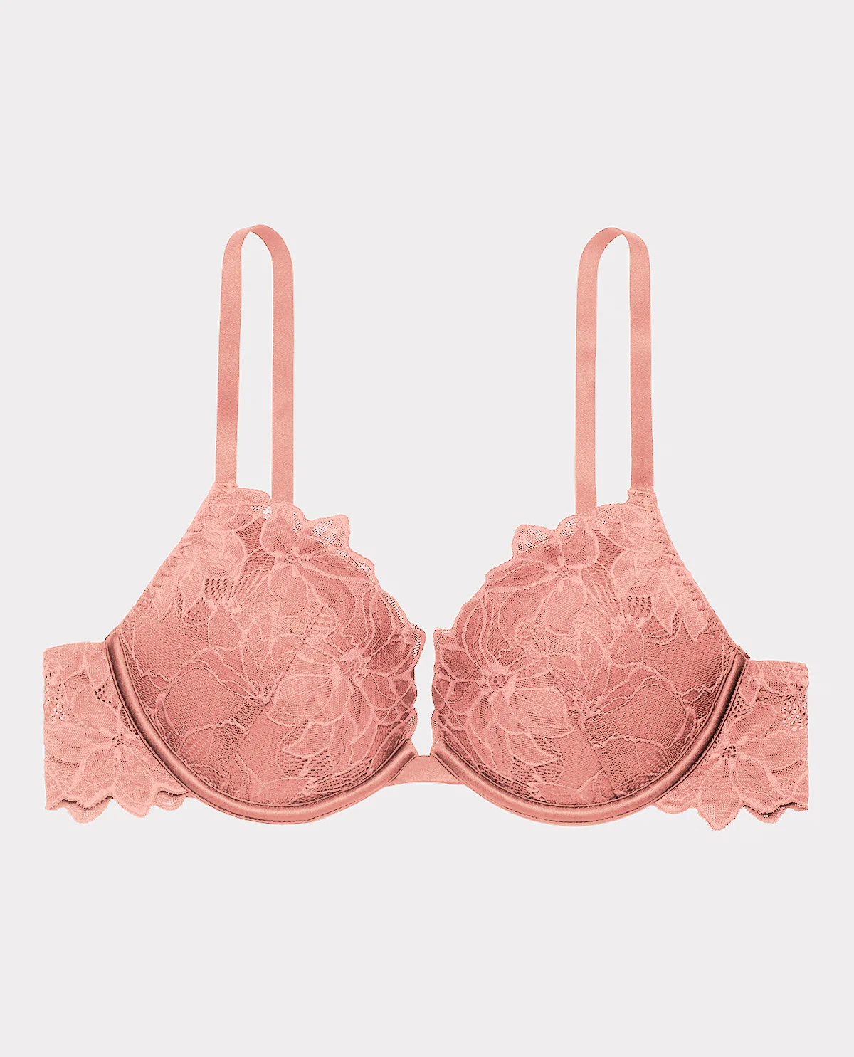 Push Up Bra with all over Reverie Lace in Old Rose - Image 5