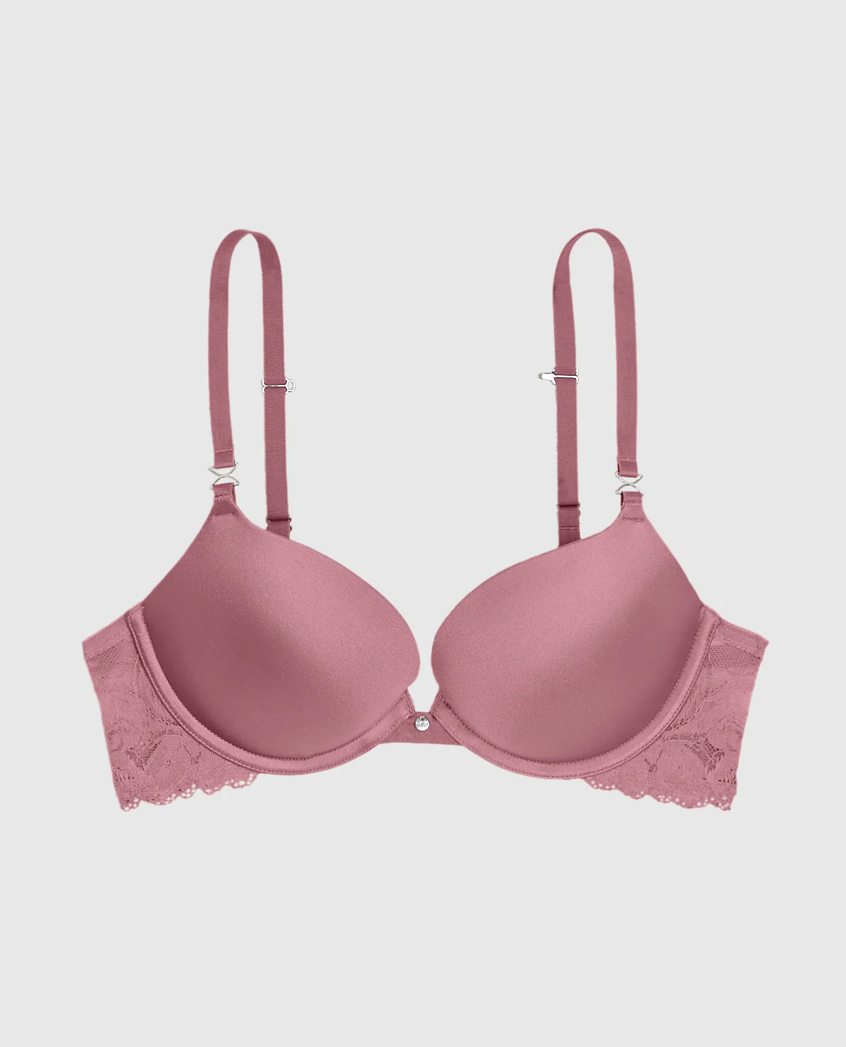 Push Up Bra with Lace in Sheer Mauve - Image 5