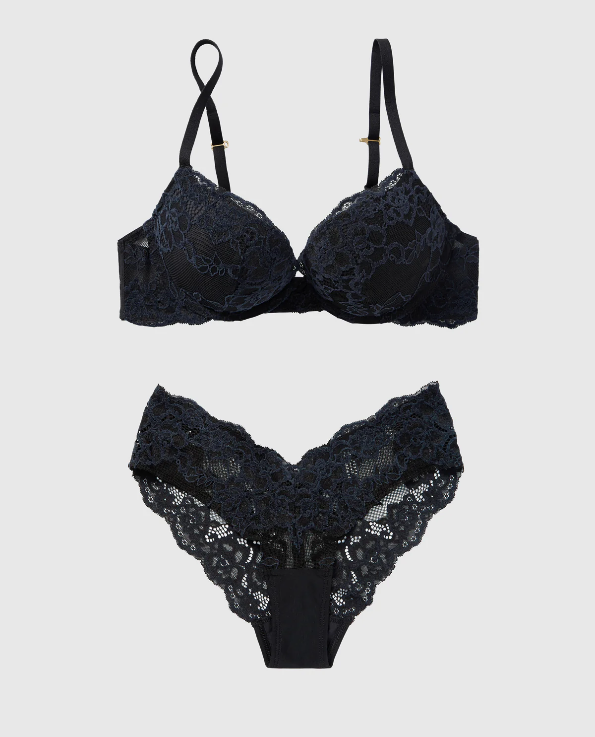 Push Up Bra with Lace Overlay - Image 3