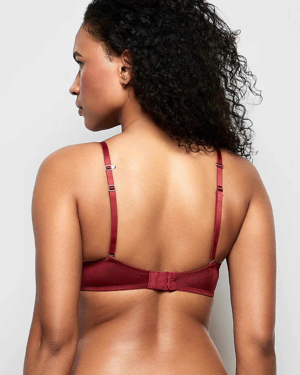 Push Up Bra with Lace Overlay in Opulent Red - Image 3