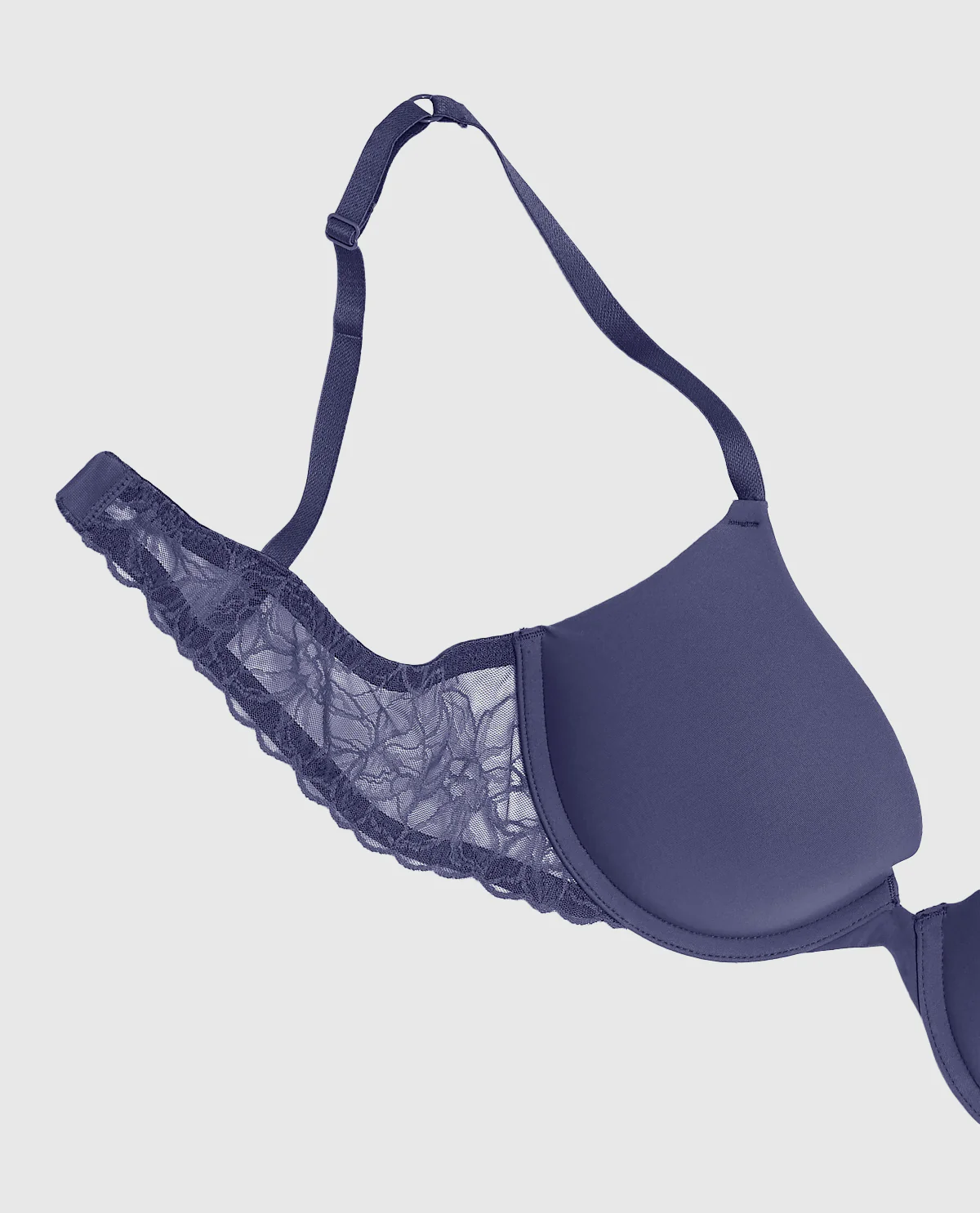 Push Up Bra with Lace Wing in Dusk Blue - Image 6