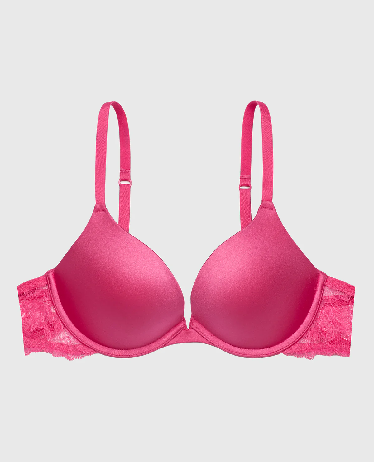 Push Up Bra with Lace Wing in Raspberry Rose - Image 5