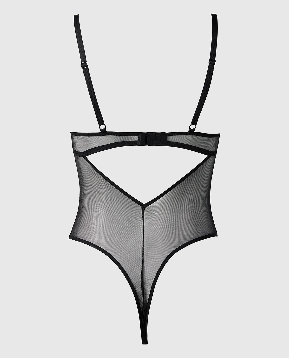 Push Up Lace Bodysuit with Mesh Back - Image 2