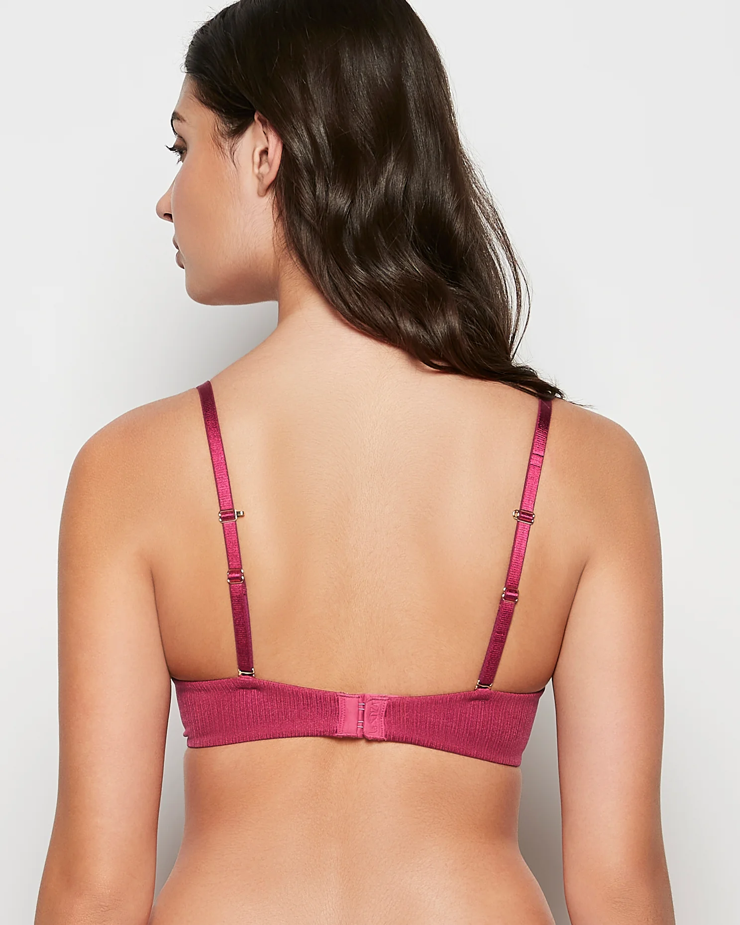 Push Up Plunge Bra in Electric Rouge - Image 3