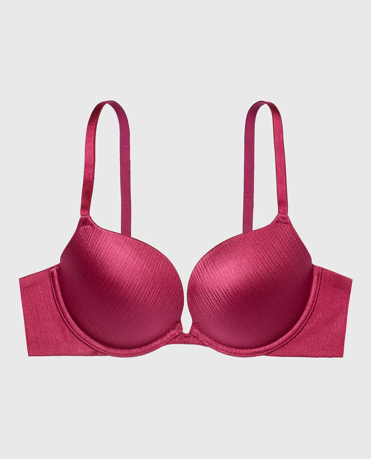 Push Up Plunge Bra in Electric Rouge - Image 5