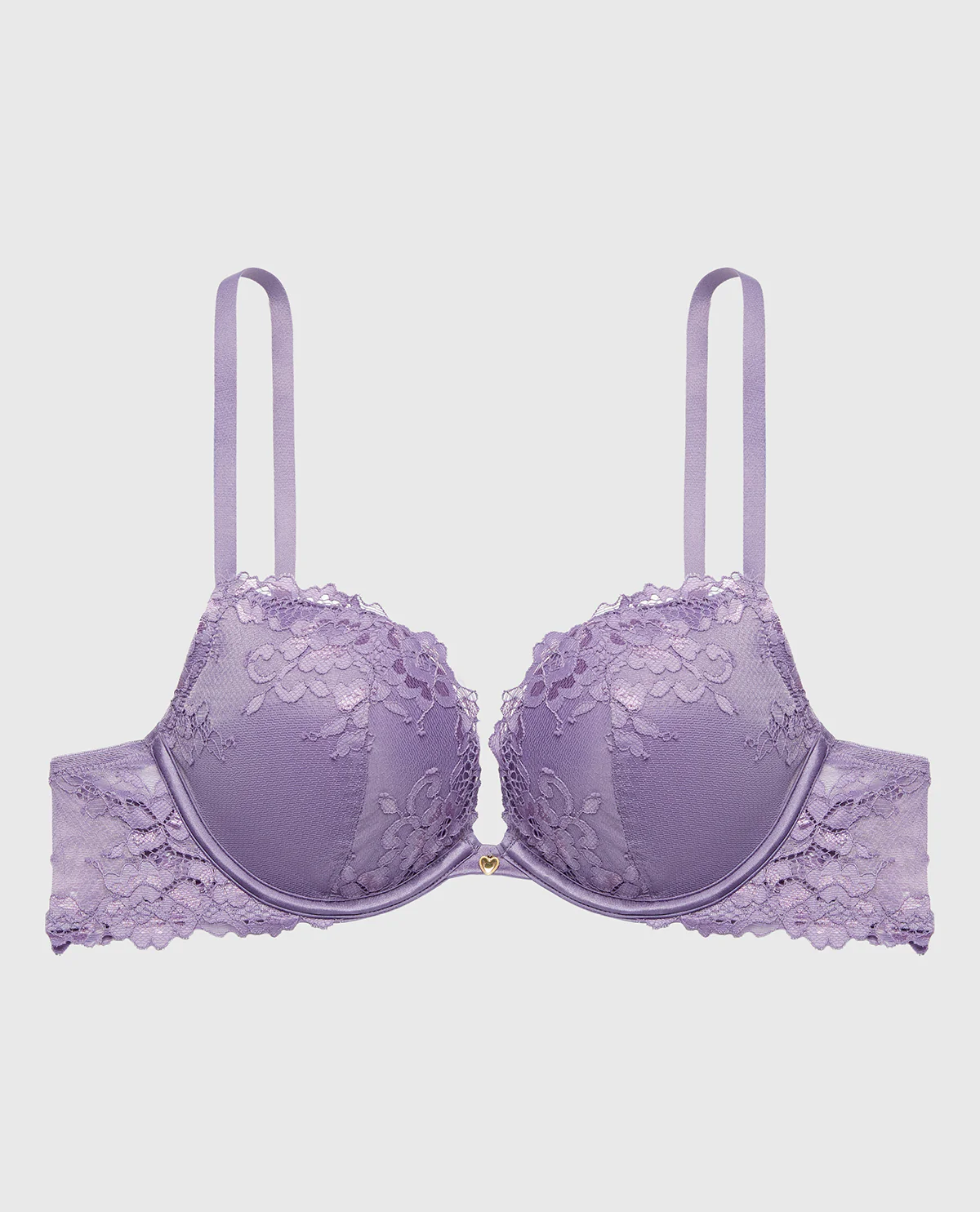Push Up Plunge bra with Romantic Lace in Purple Haze - Image 5