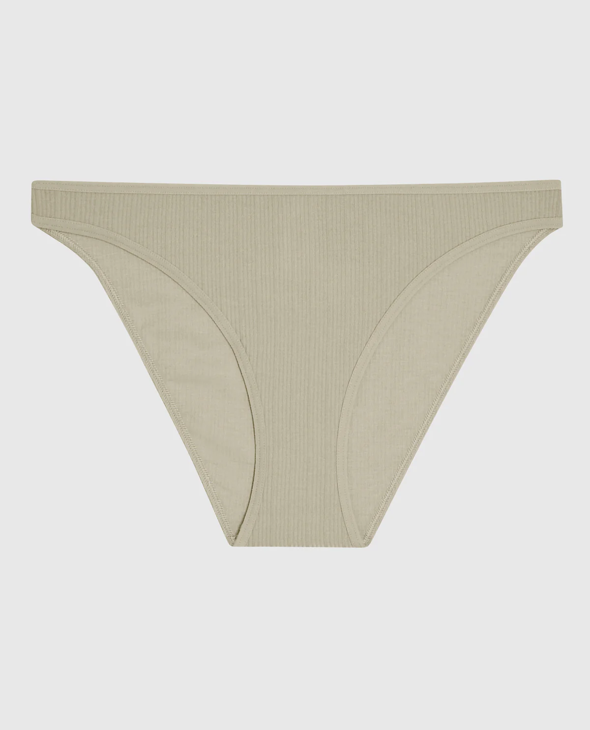 Ribbed Bikini Panty in Stone Grey - Image 4
