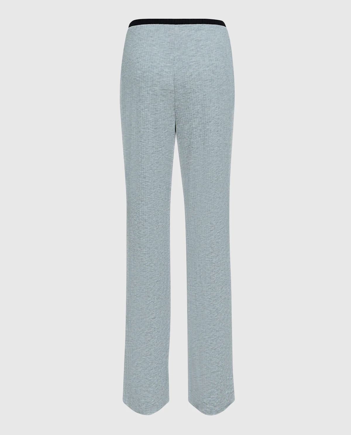 Ribbed Pajama Pant with V-Waist in Cool Gray - Image 3