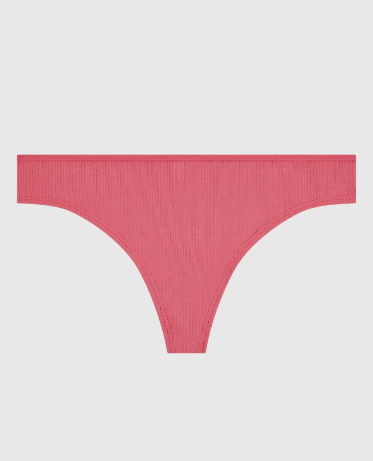 Ribbed Thong Panty in Romantic Pink - Image 4
