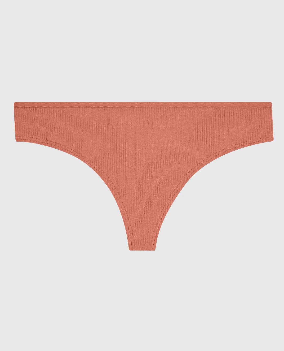 Ribbed Thong Panty in Rosy Blush - Image 4