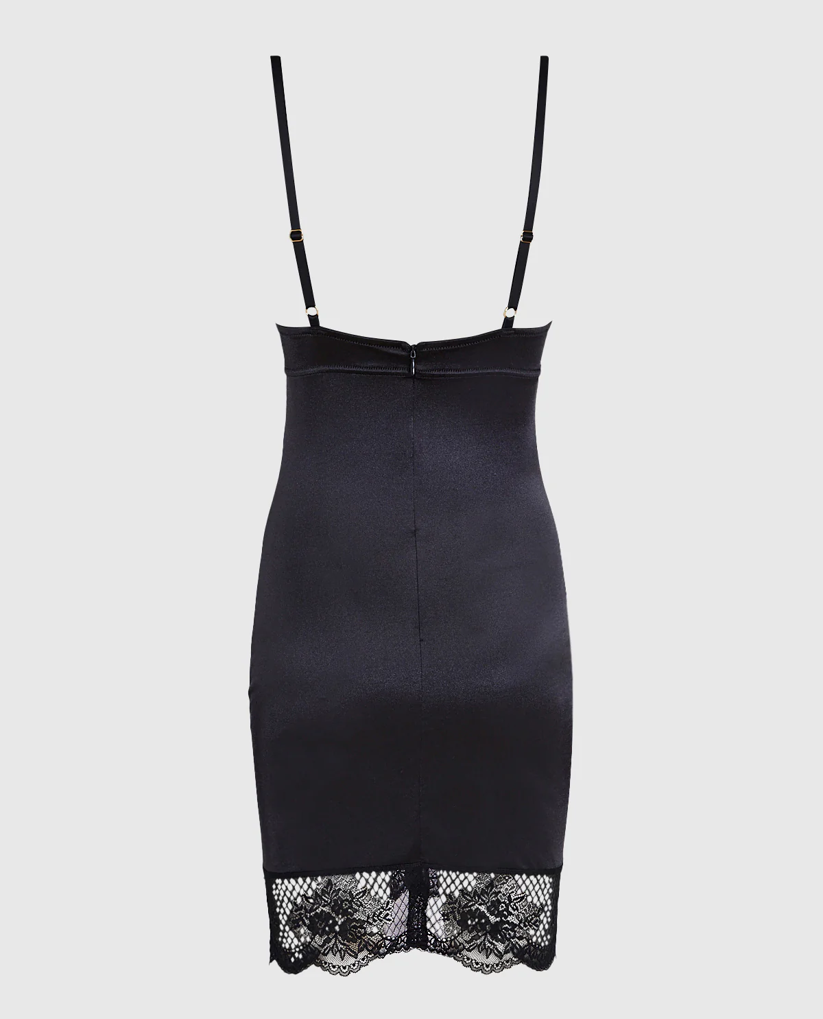 Satin Dress in Smoulder Black - Image 3