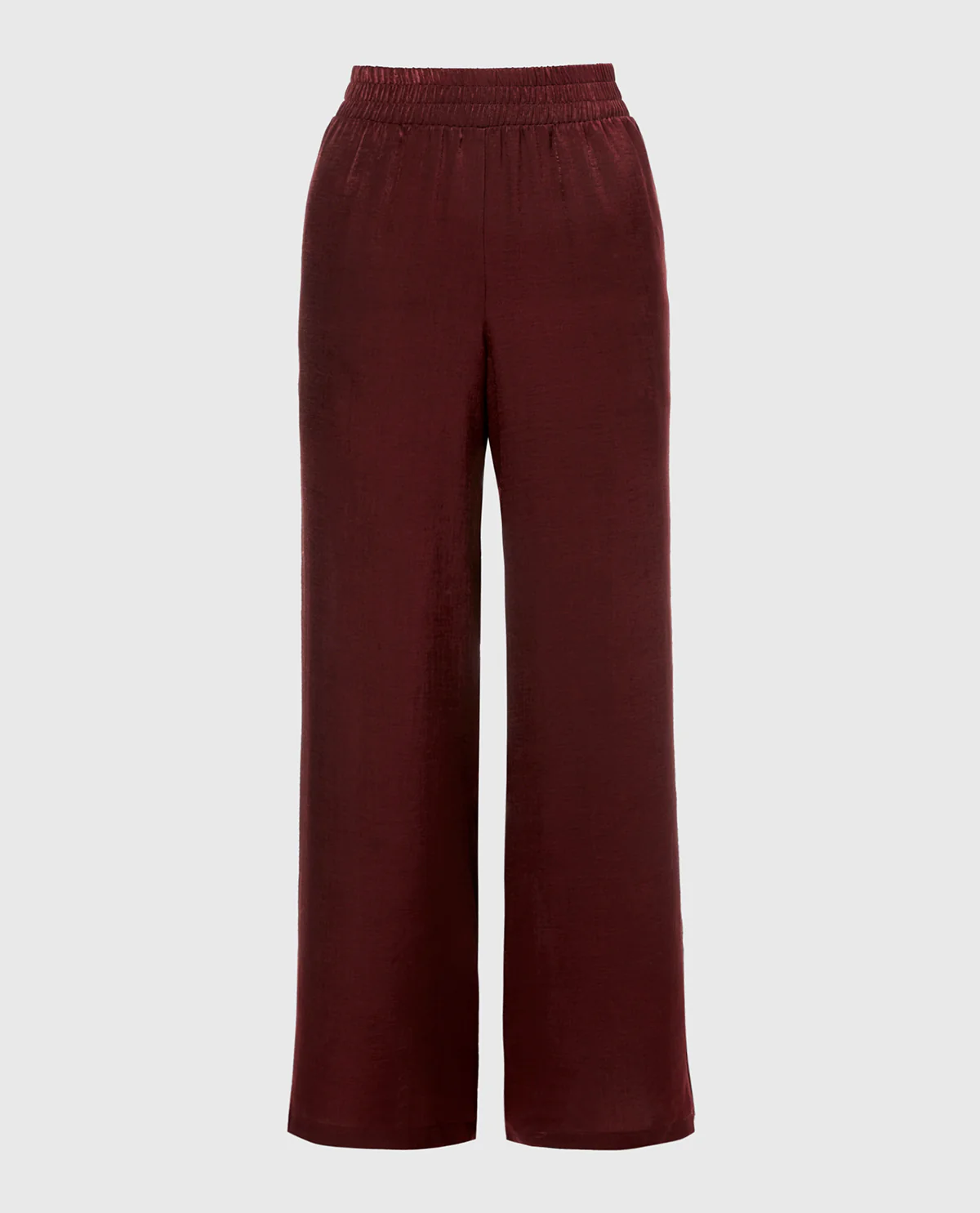 Satin Sleep Pant with button Front in Russian Ruby - Image 4