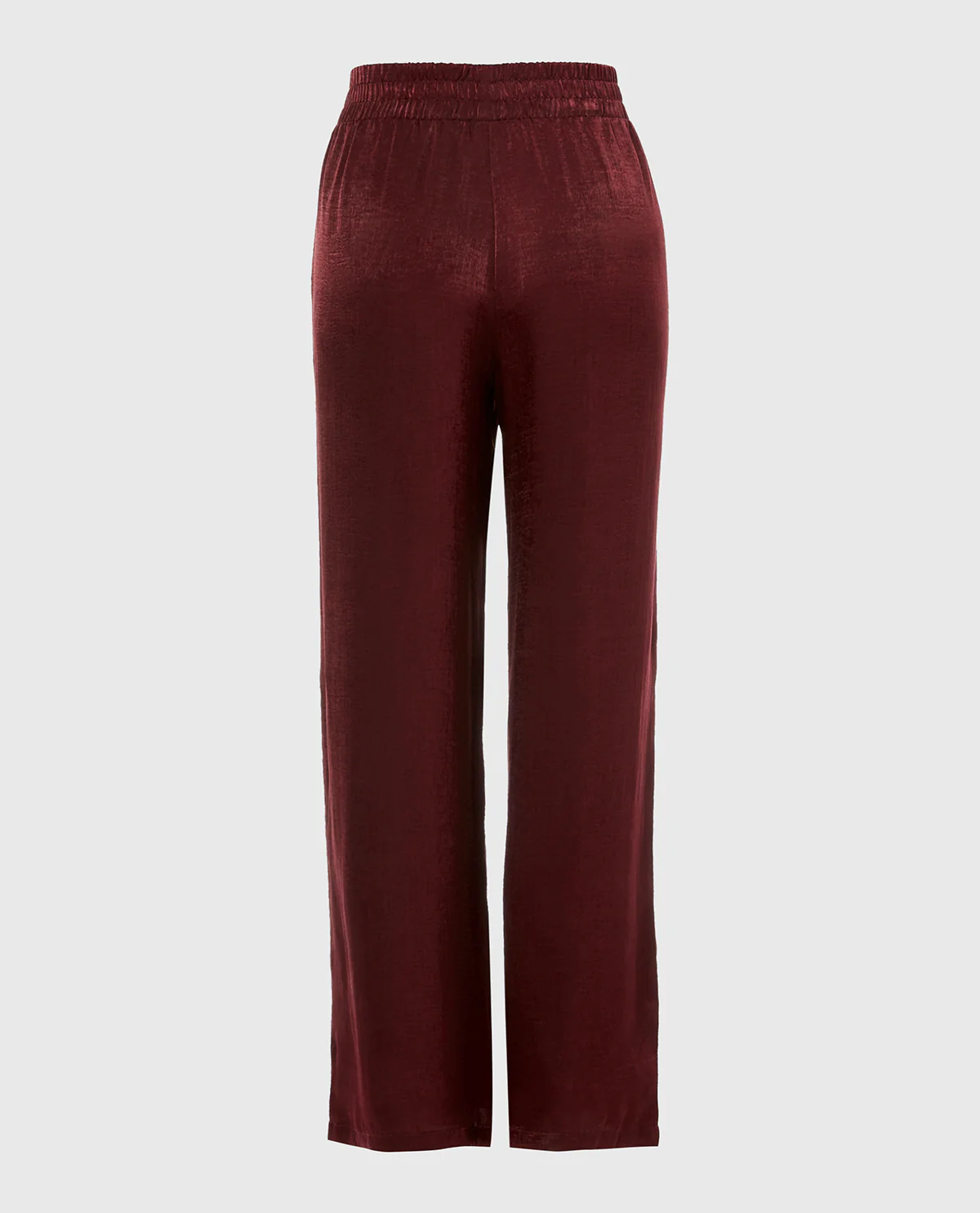 Satin Sleep Pant with button Front in Russian Ruby - Image 5