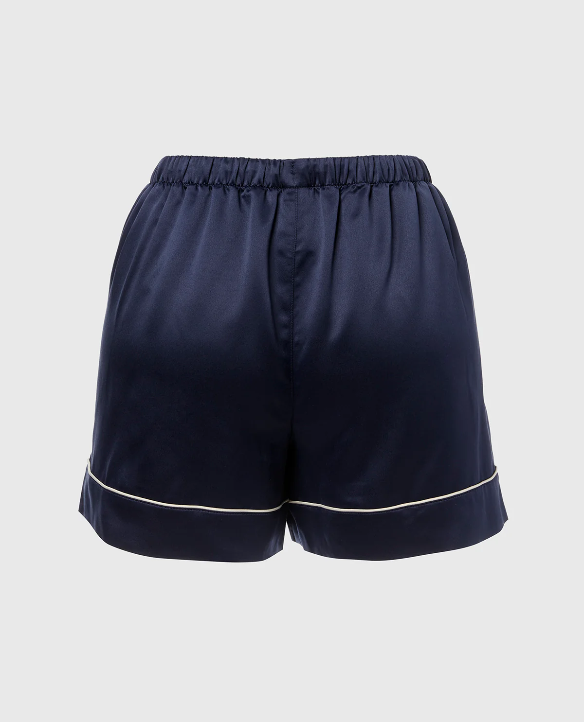 Satin Sleep Short in Dress Blues - Image 5