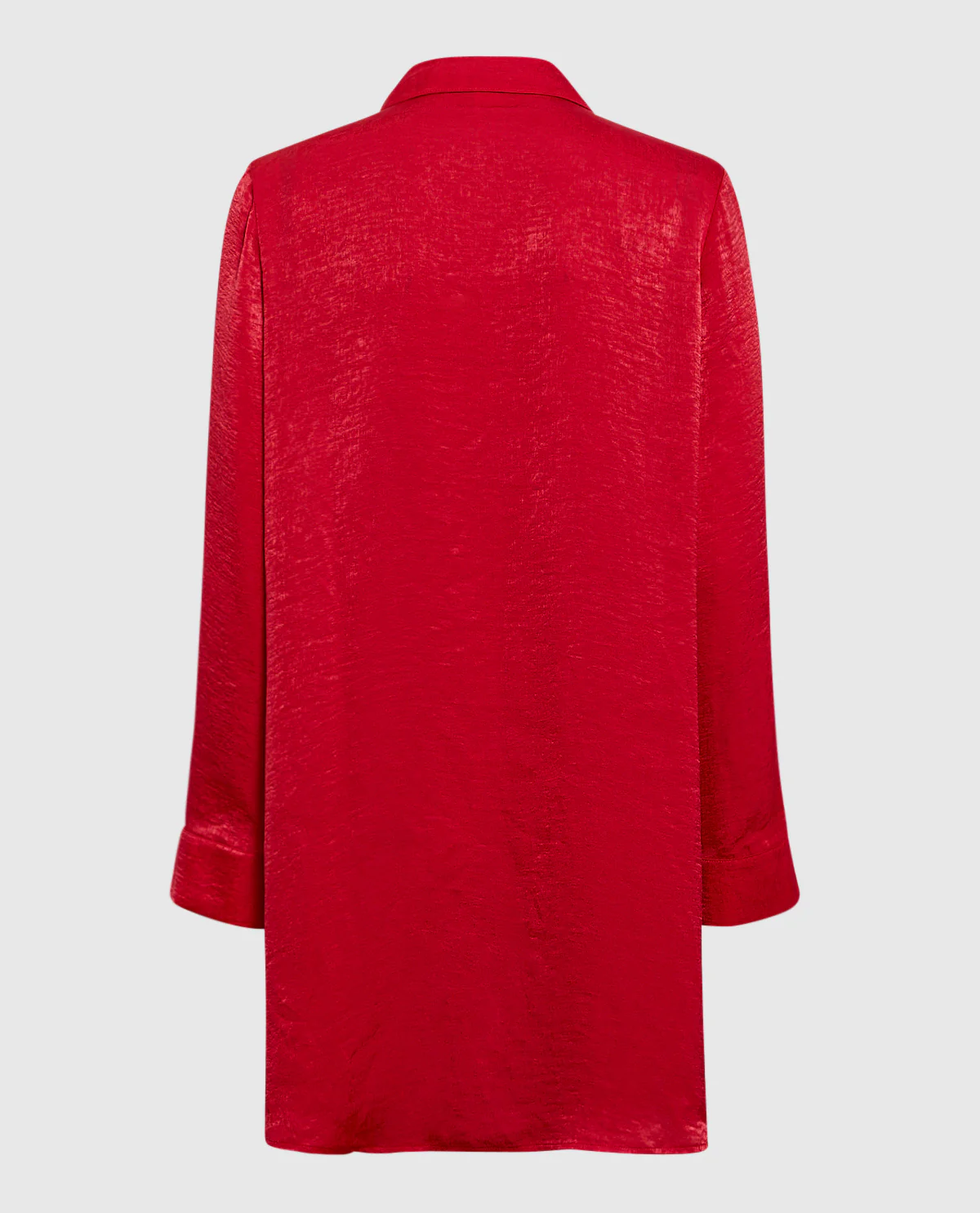 Satin Sleepshirt in Cosmo Red - Image 2