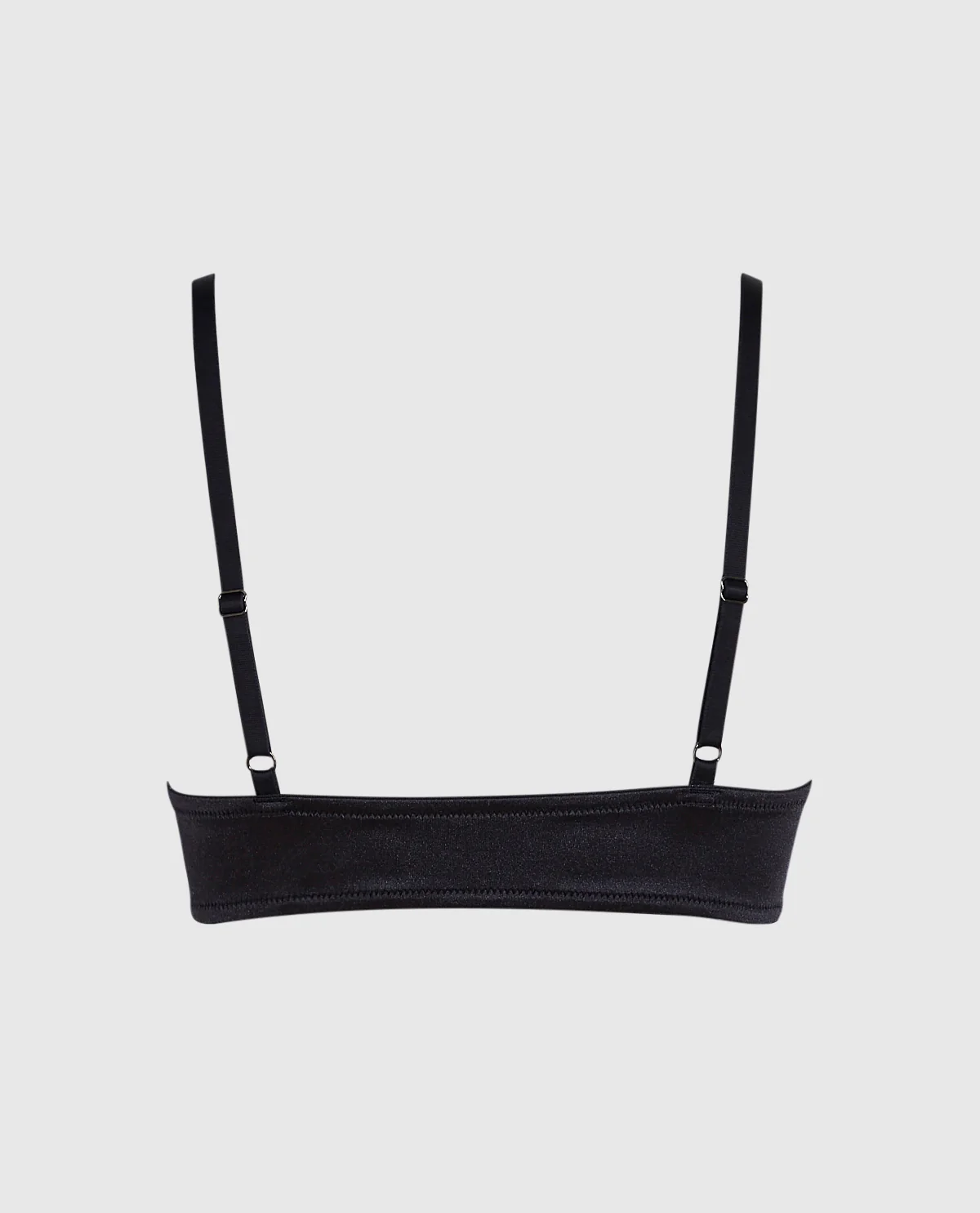 Satin Unlined Bra in Smoulder Black - Image 3