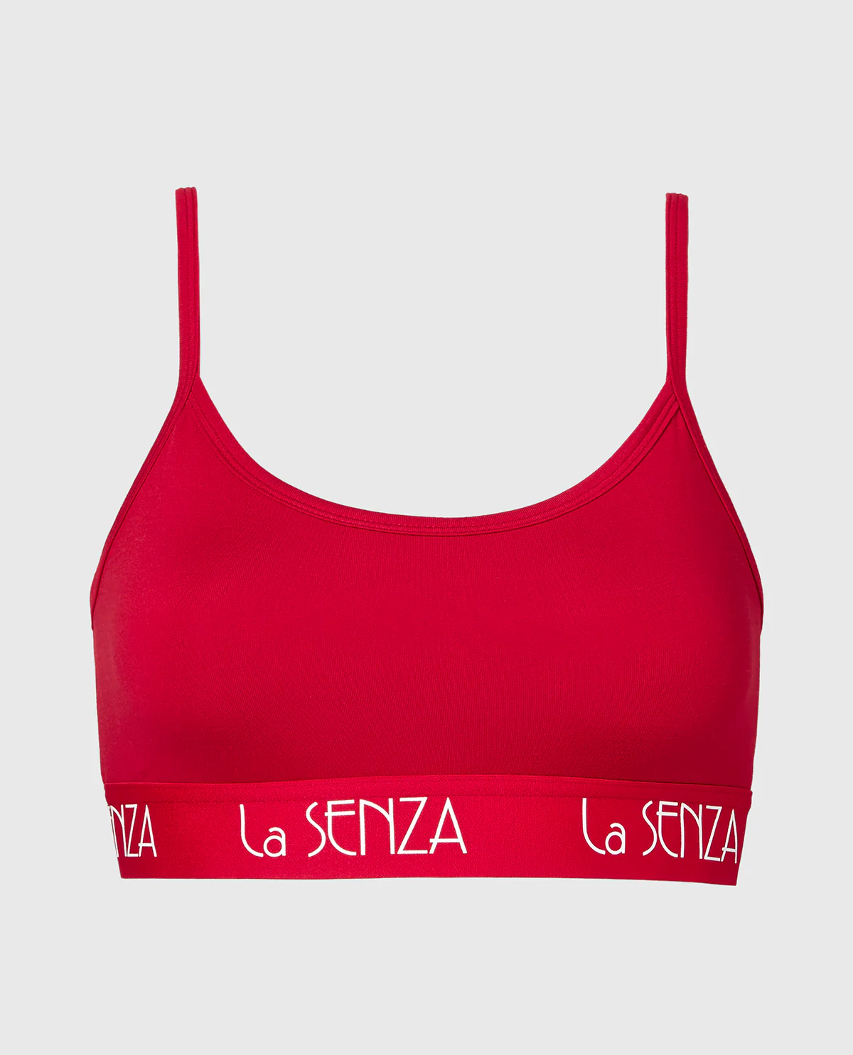 Scoop Bralette with Art Deco Band in Crimson - Image 4