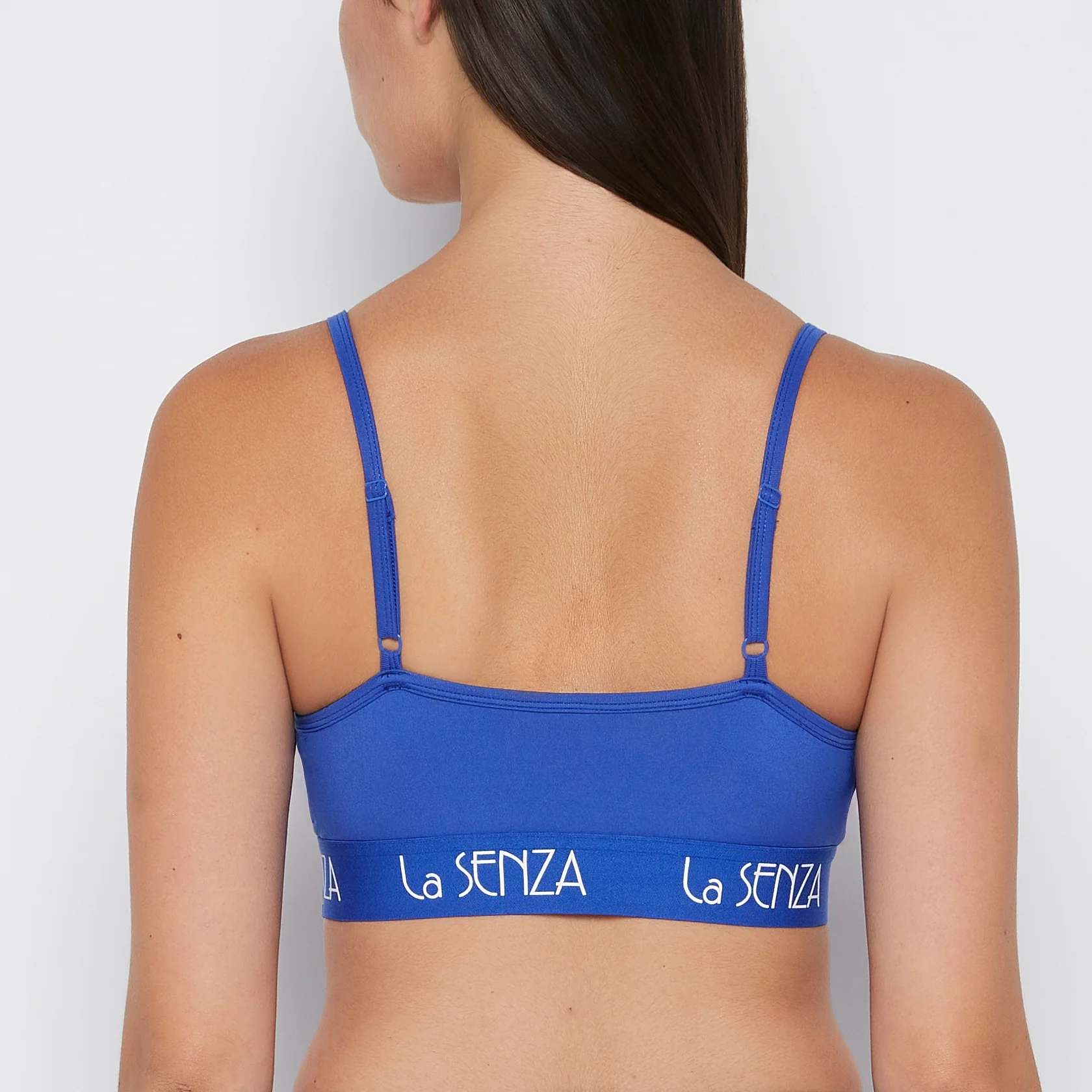 Scoop Bralette with Art Deco Band in Dazzling Blue - Image 3