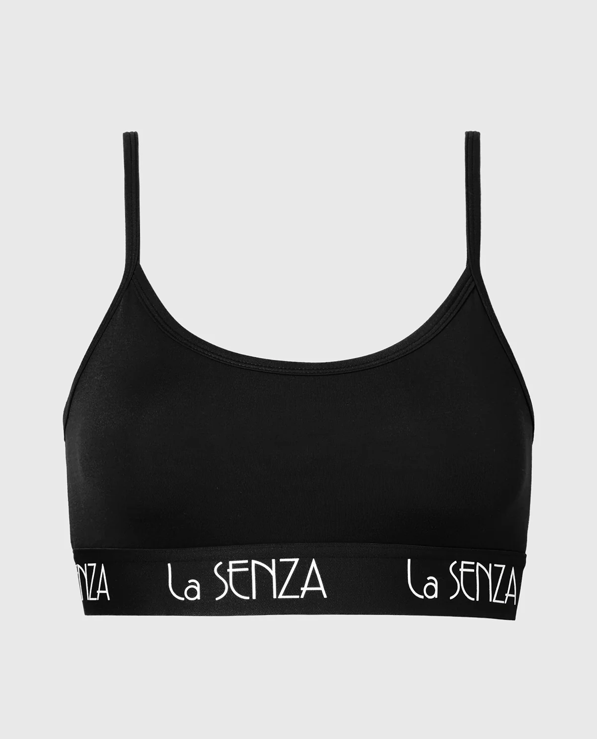 Scoop Bralette with Art Deco Band in Tuxedo Black - Image 4