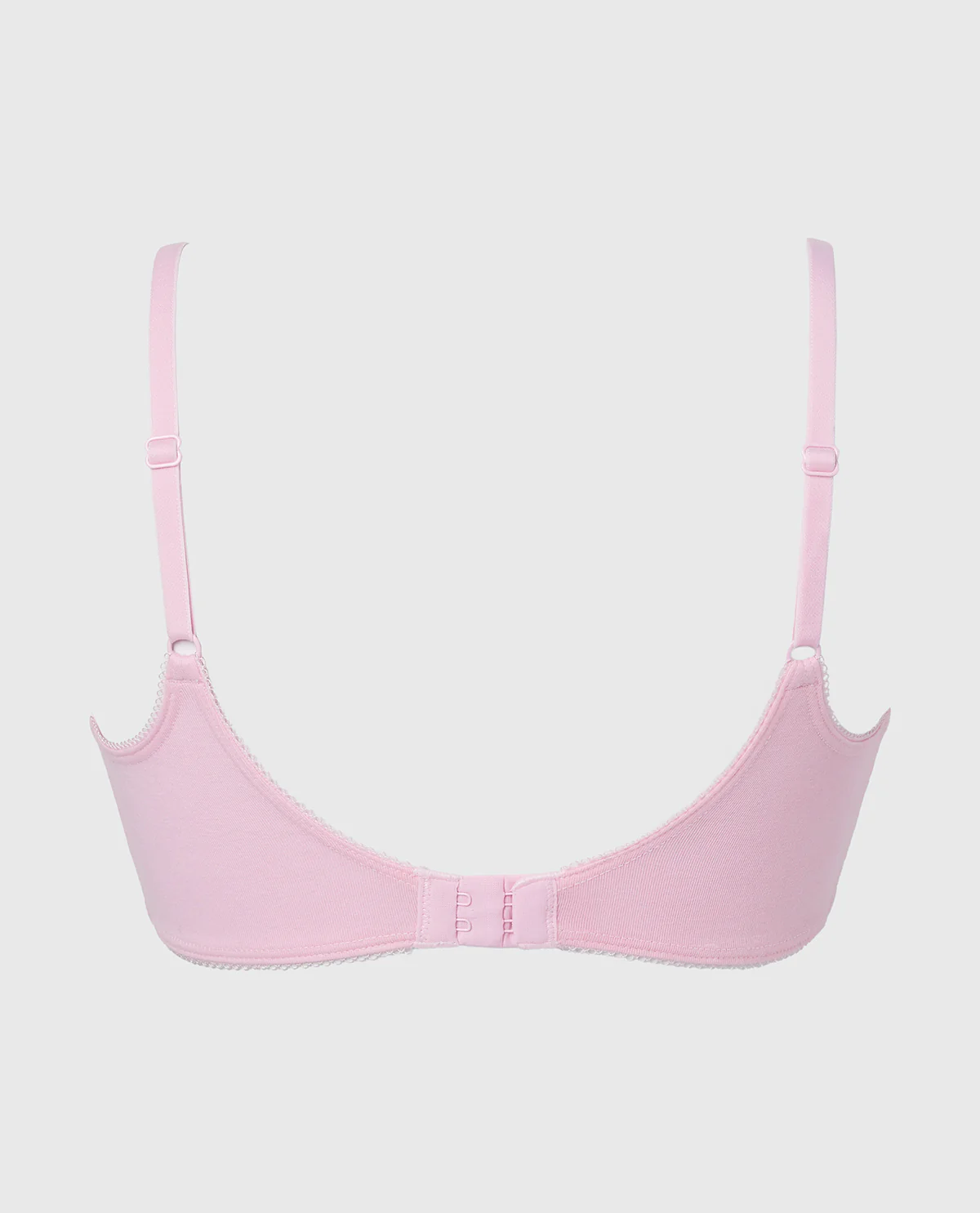 Scoop Neck Cotton Bralette With Picot Trim in Sweet Dream - Image 5