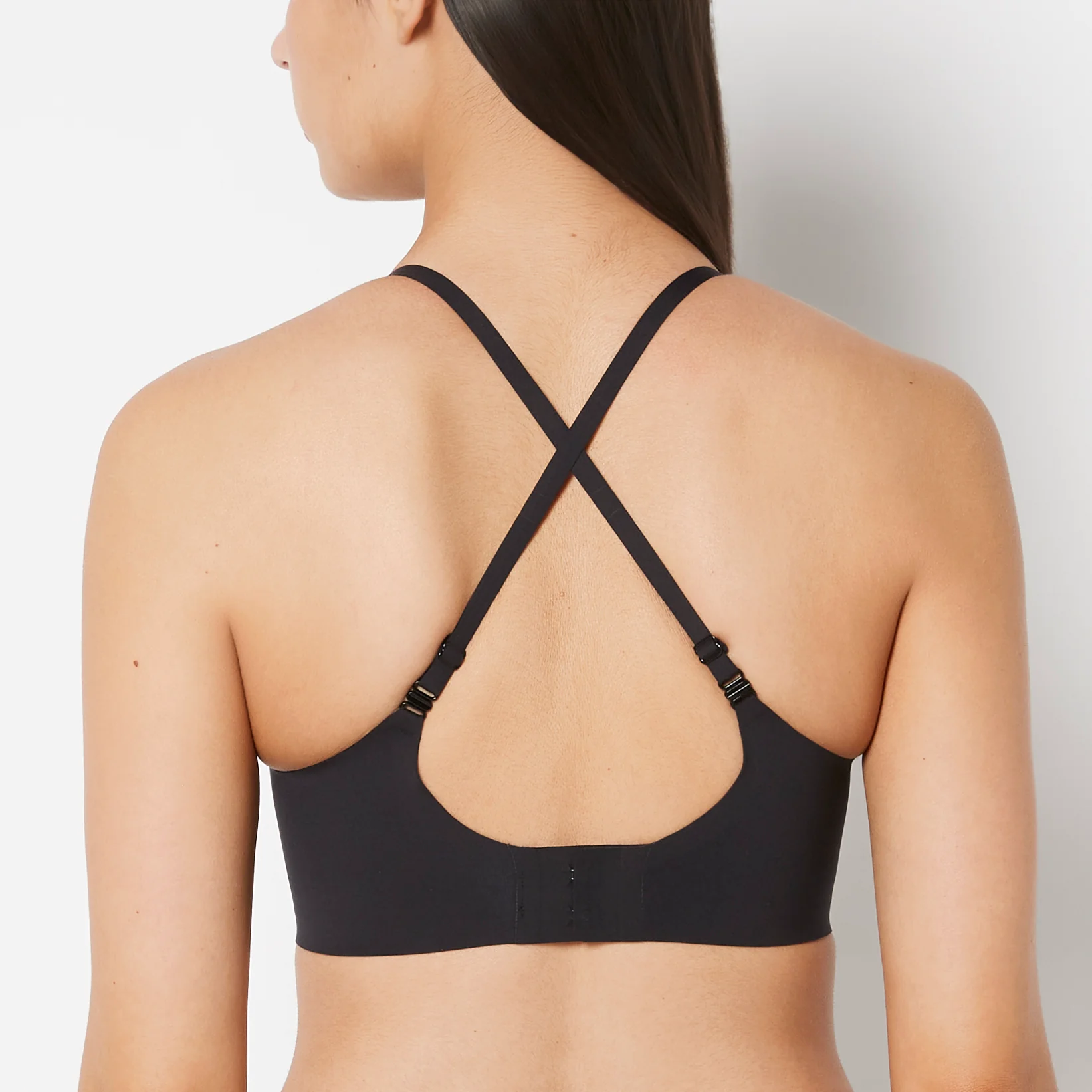 Scoop Neck Padded Bralette in Tuxedo Black - Image 4