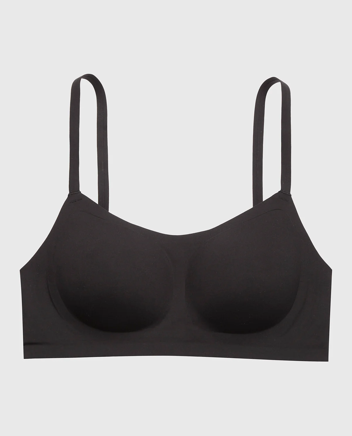 Scoop Neck Padded Bralette in Tuxedo Black - Image 5