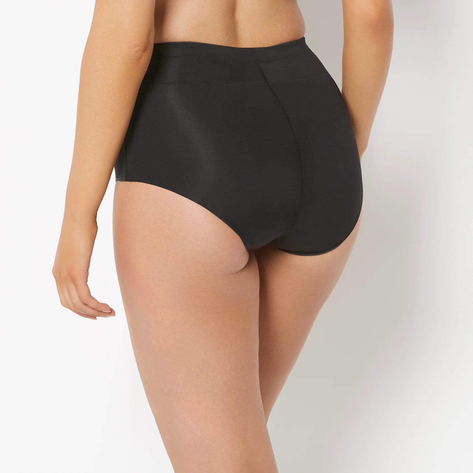 Sculpting Mid-Waist Brief in Tuxedo Black - Image 3