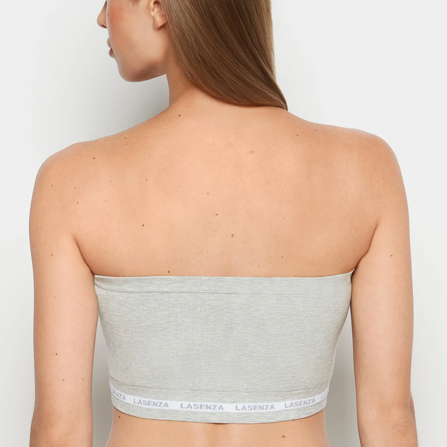 Seamless Bandeau in Heather Grey - Image 4