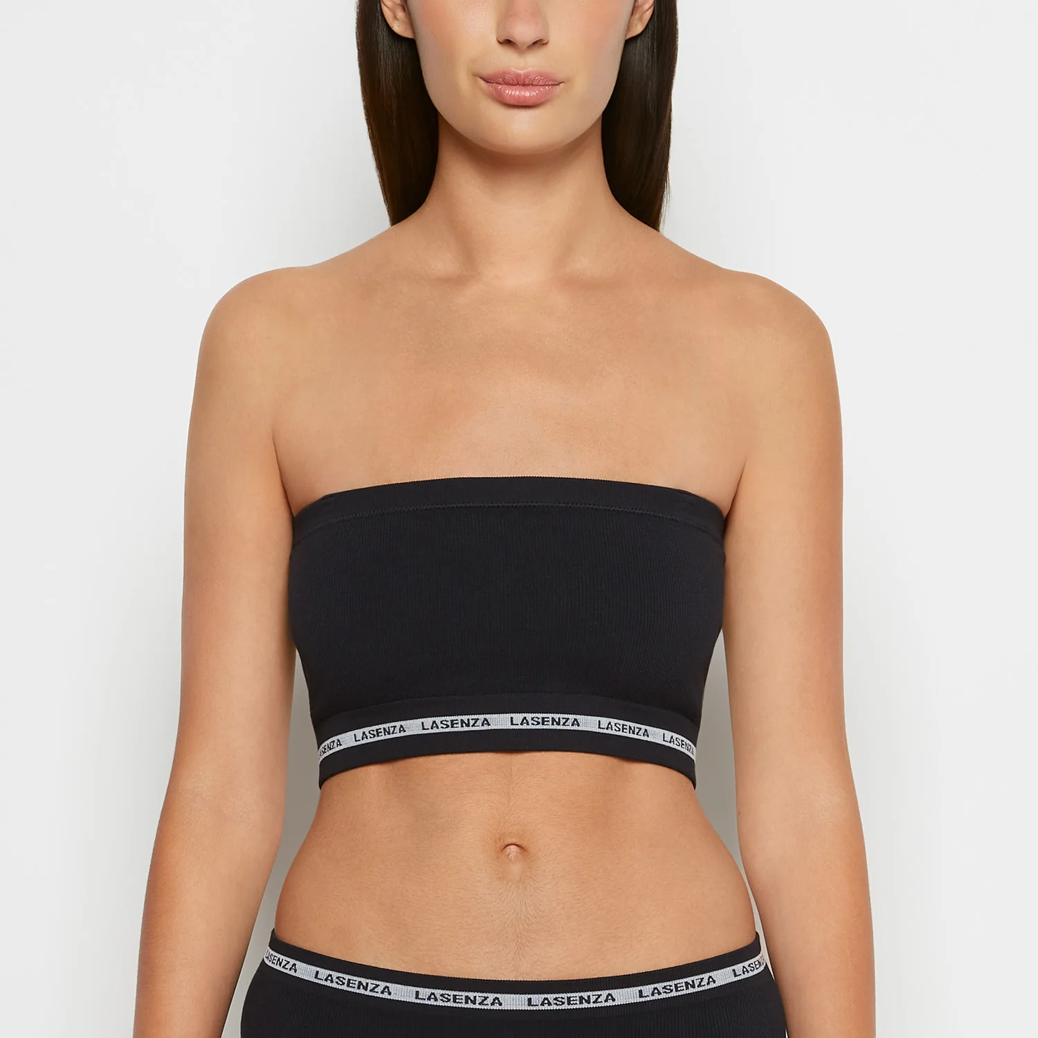 Seamless Bandeau in Tuxedo Black - Image 2