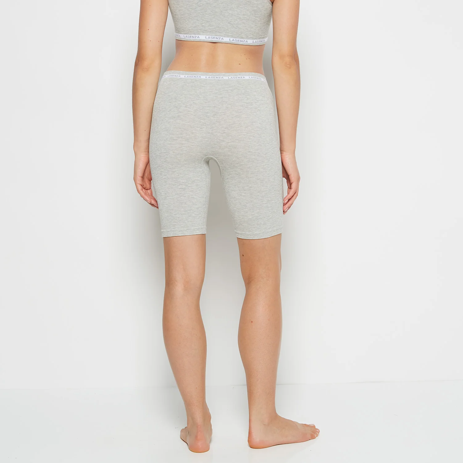 Seamless Bike Short in Heather Grey - Image 3