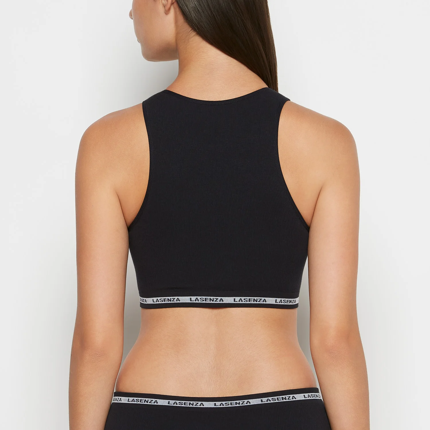 Seamless Crop Top in Tuxedo Black - Image 3