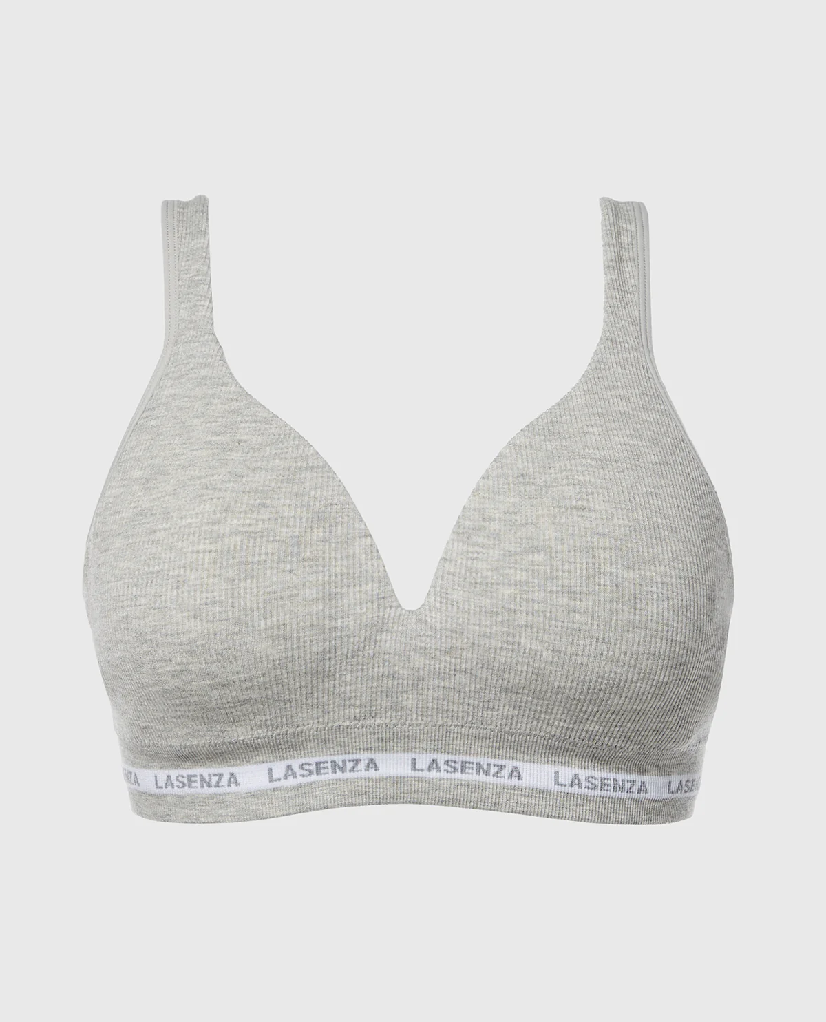 Seamless Triangle Padded Bra in Heather Grey - Image 4