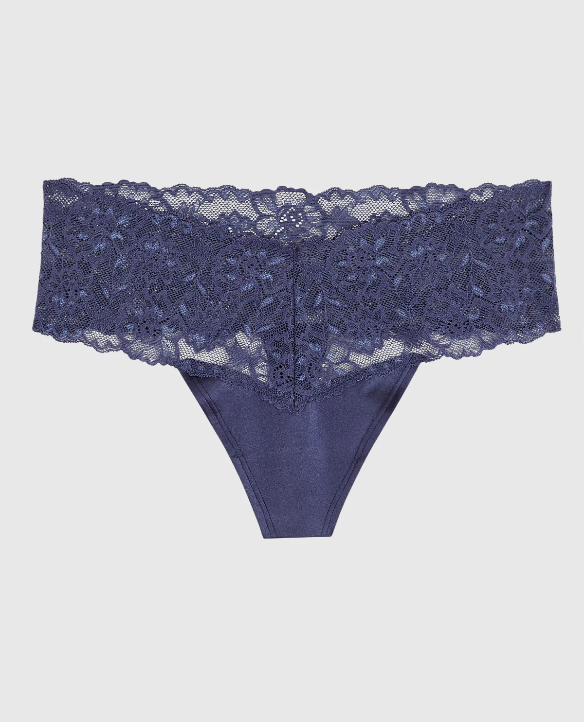 Sexy Lace Thong Panty in Dusk Blue - Image 4