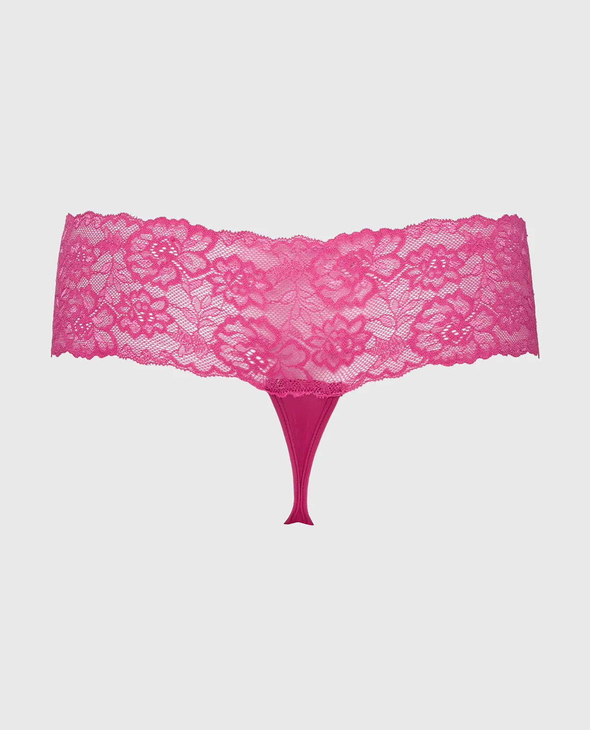 Sexy Lace Thong Panty in Fuchsia Red - Image 5