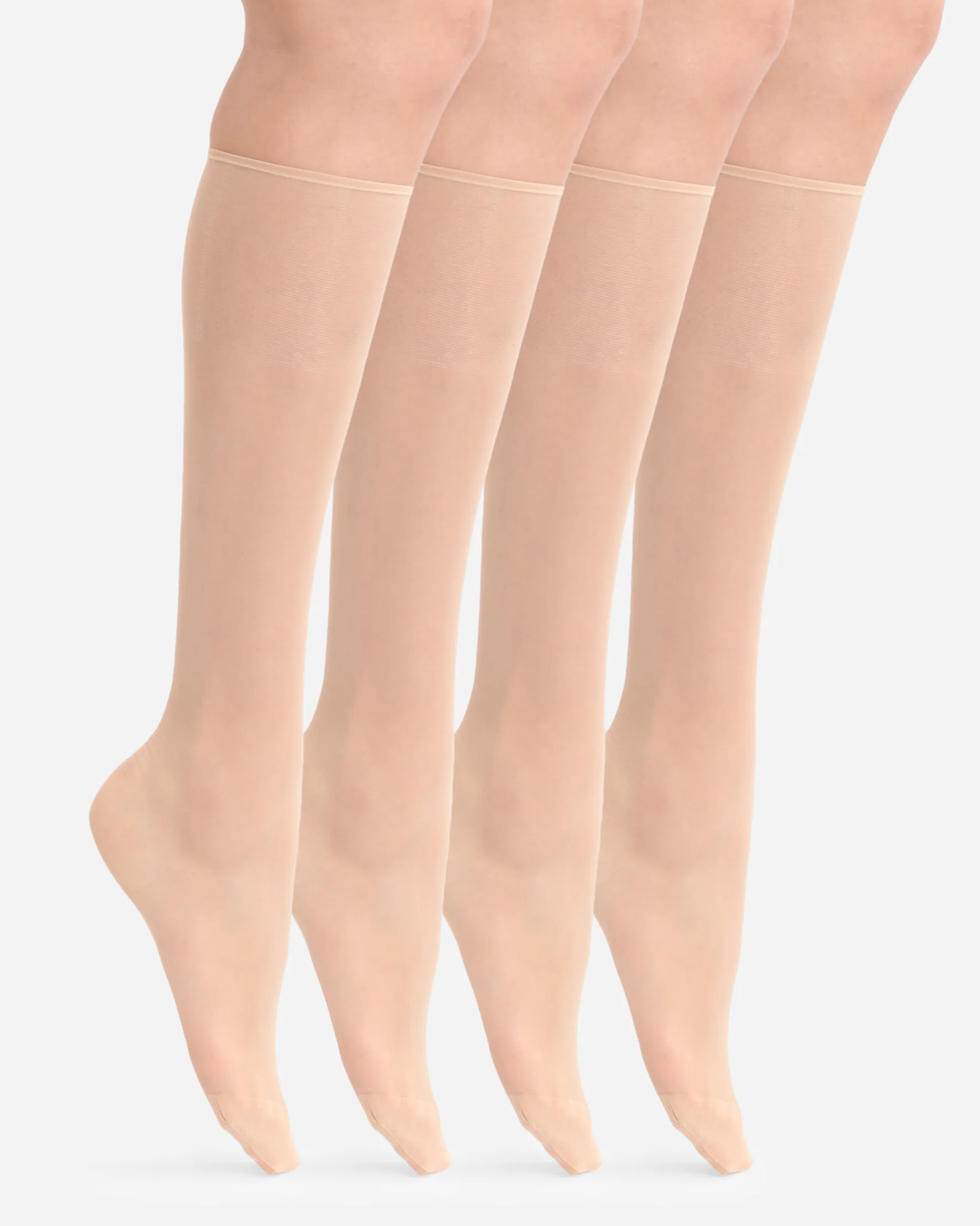 Sheer Knee High Stocking in Sugar Baby - Image 4