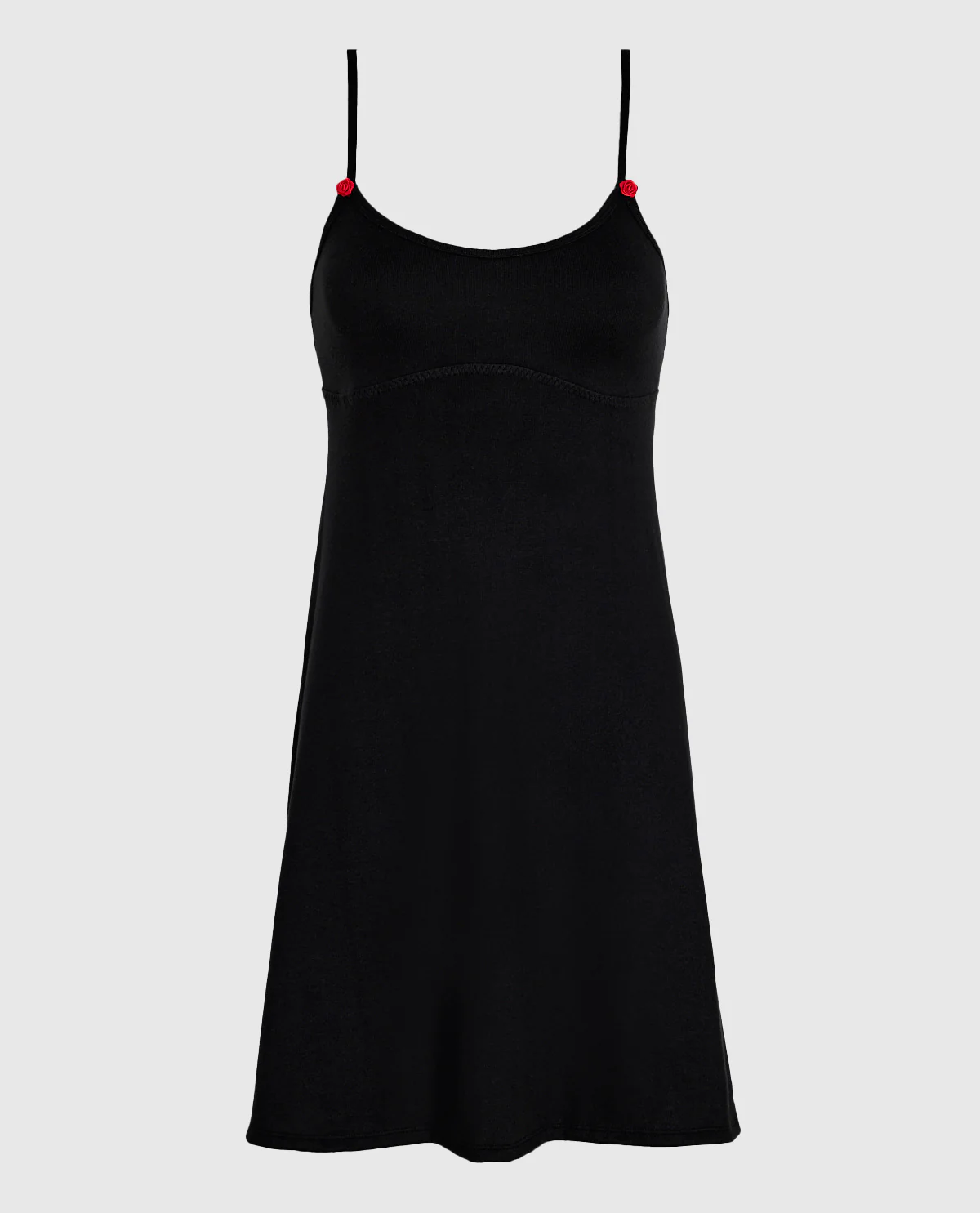 Sleep Dress with Rosette in Black - Image 5