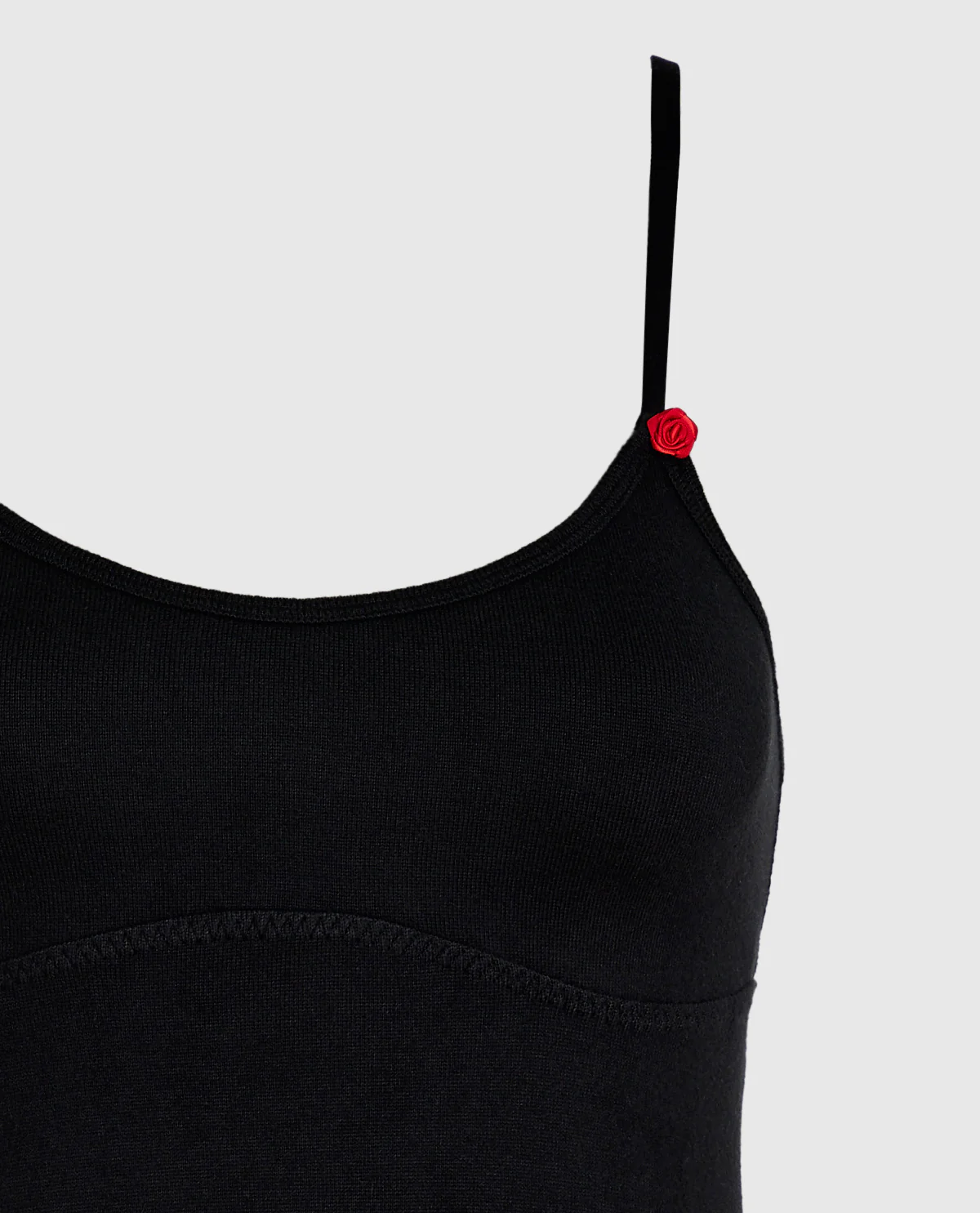 Sleep Dress with Rosette in Black - Image 7