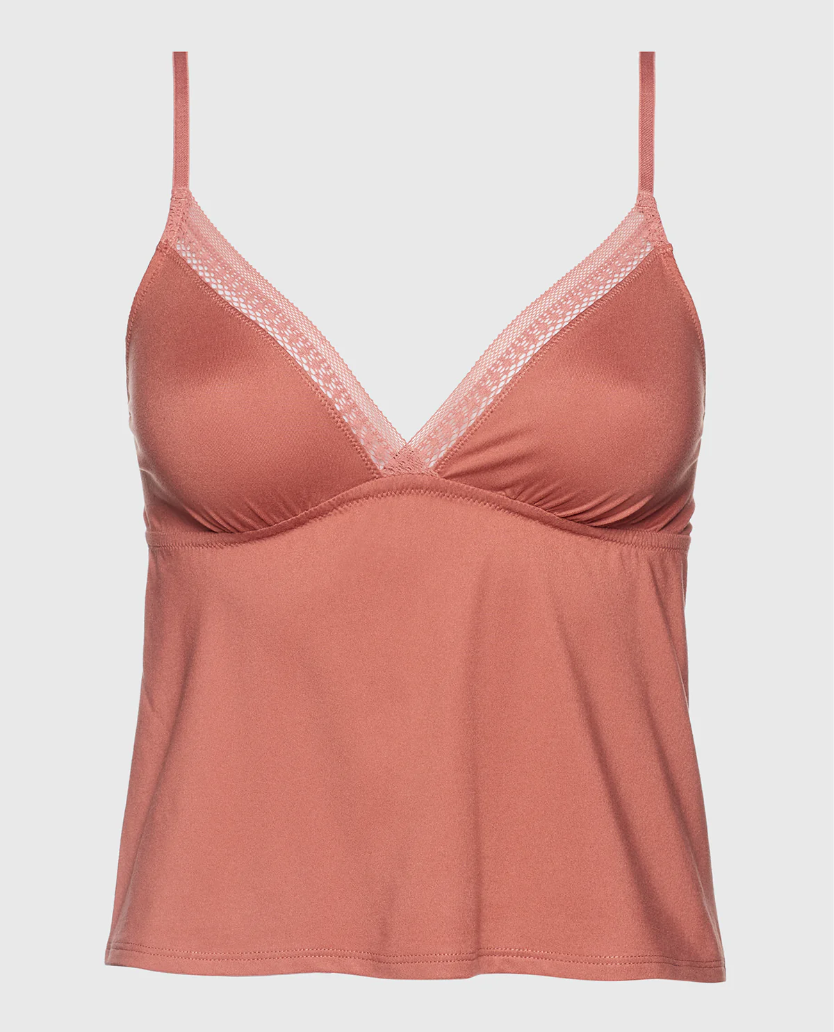 Sleep Tank with Elemental Lace in Rosy Blush - Image 4