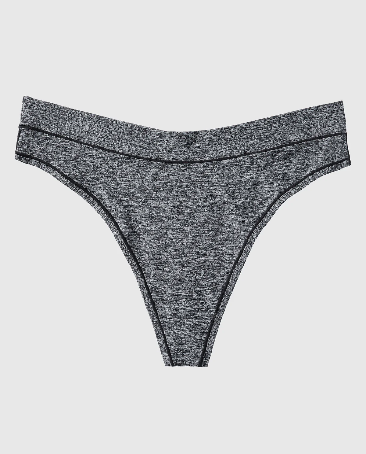 Smooth Comfort Thong Panty in Tuxedo Black - Image 4