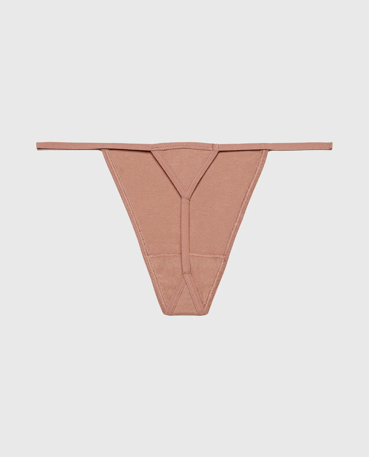 Smooth Cotton G-String Panty in Deer - Image 5
