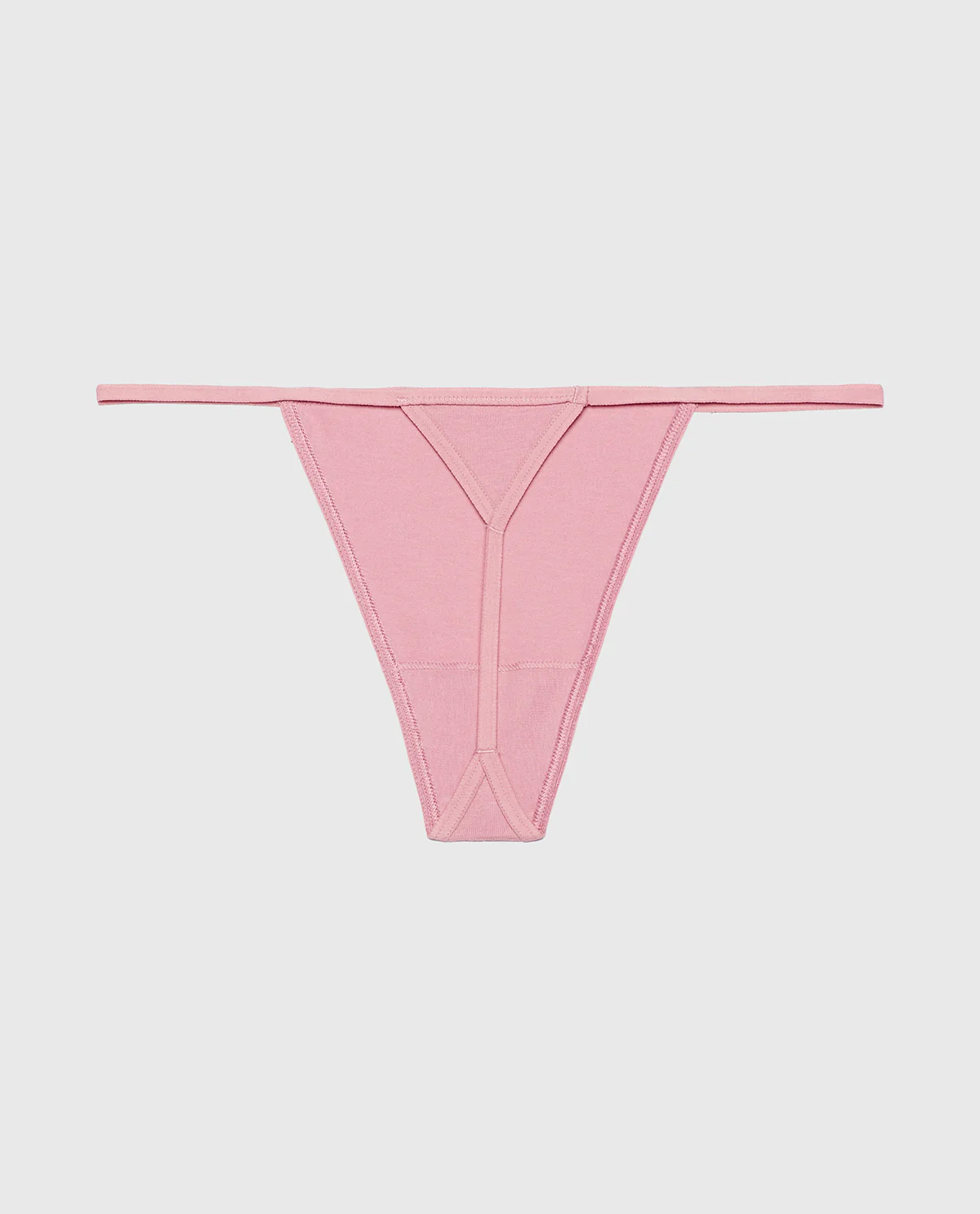 Smooth Cotton G-String Panty in Sheer Mauve - Image 5