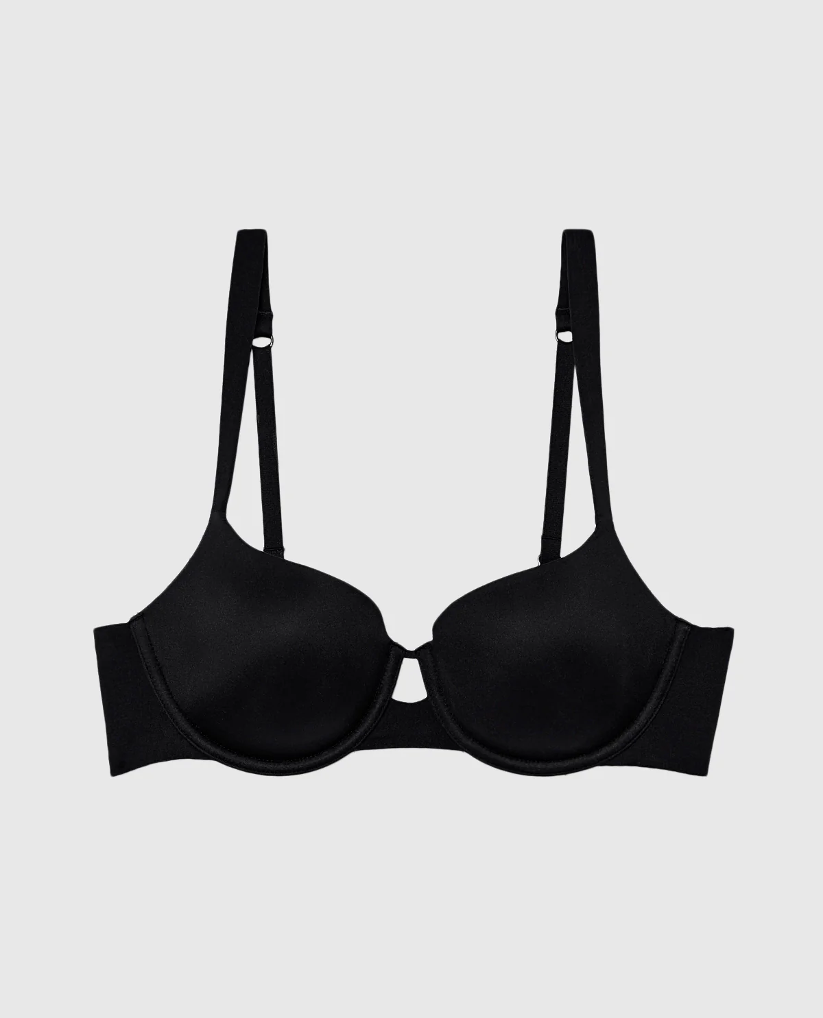 Lightly Lined Balconette Bra in Black - Image 2