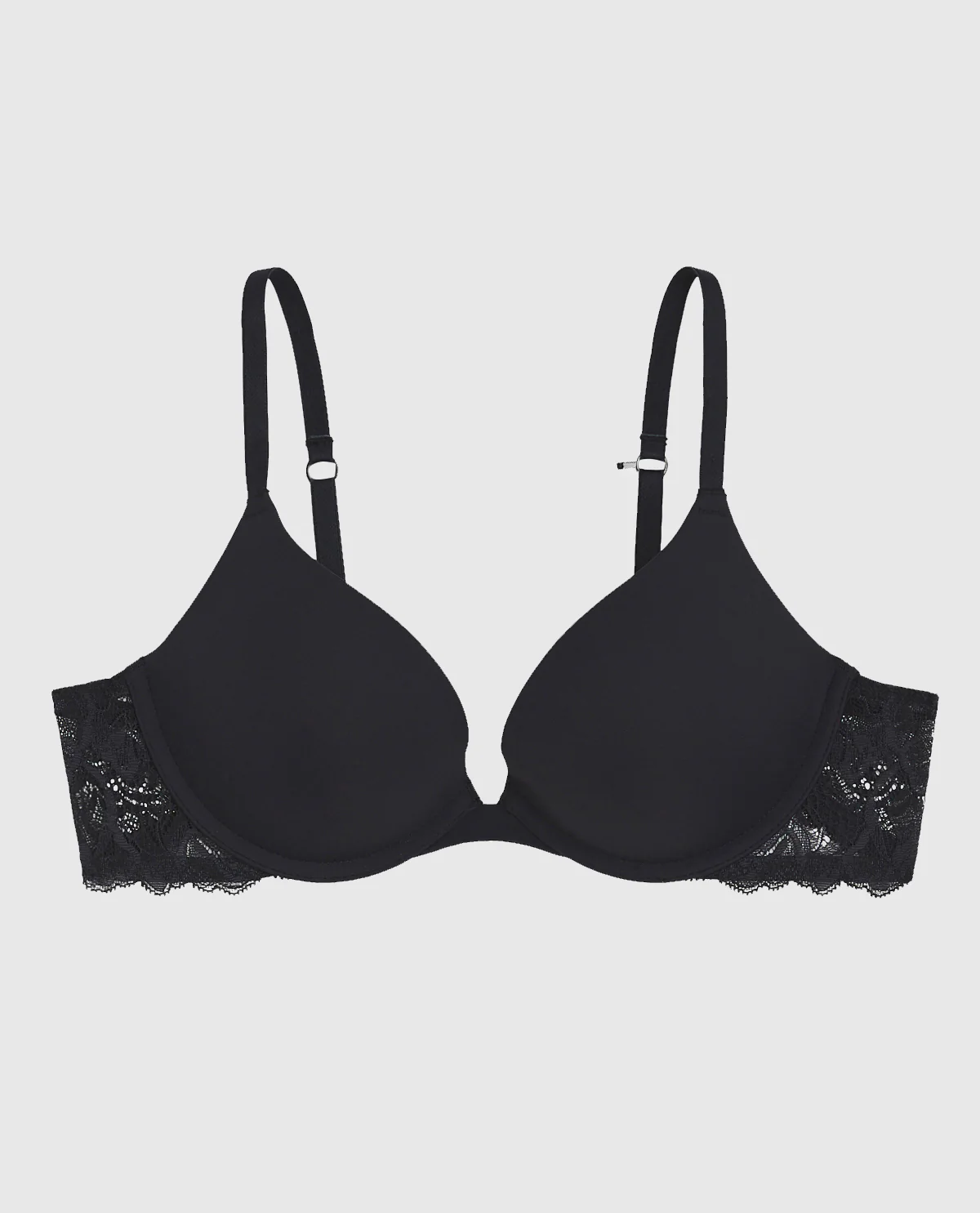 Push Up Bra with Lace Wing in Black - Image 6